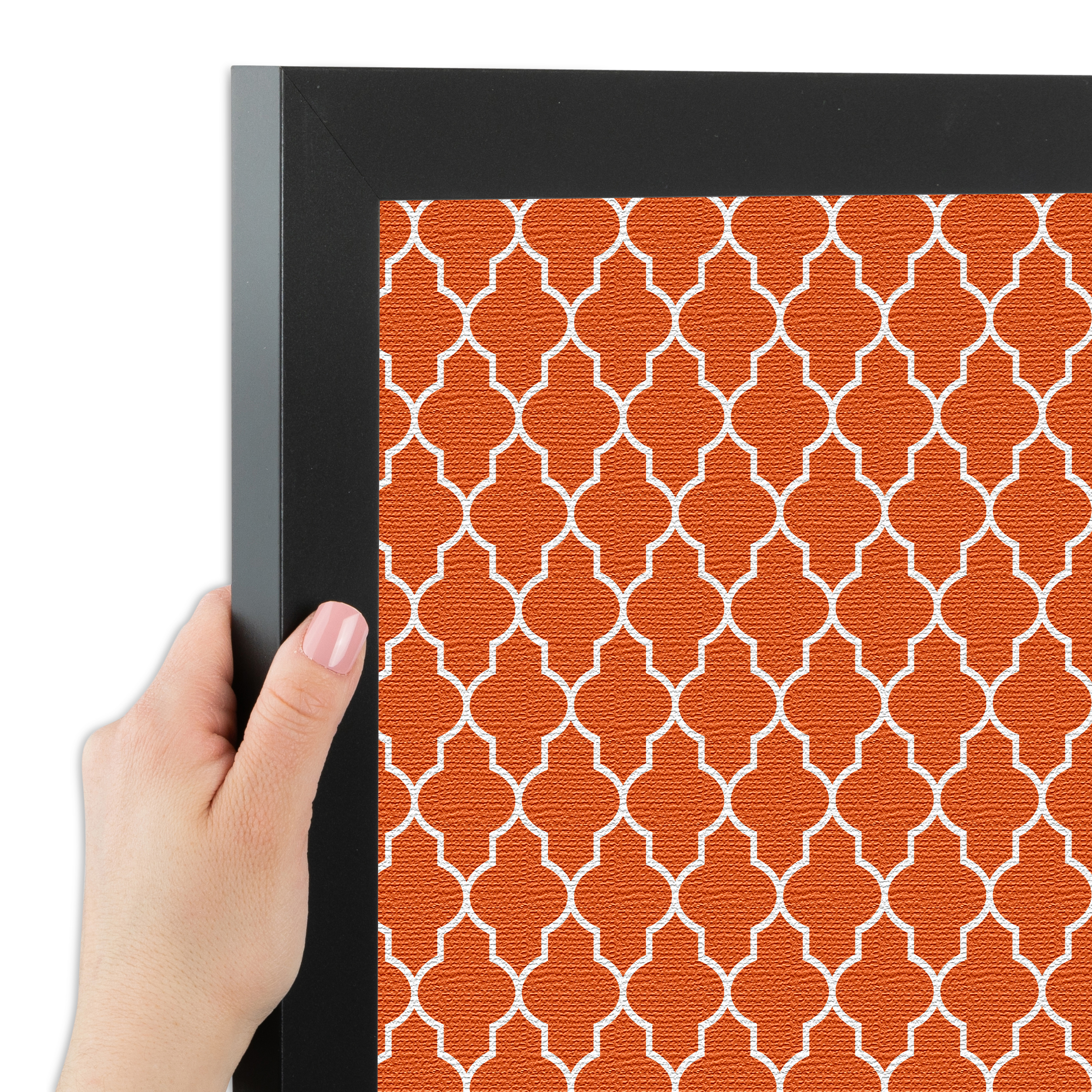 ArtToFrames Custom Cork Bulletin Board Quatrefoil Framed in Satin Black - Picture 54 of 91