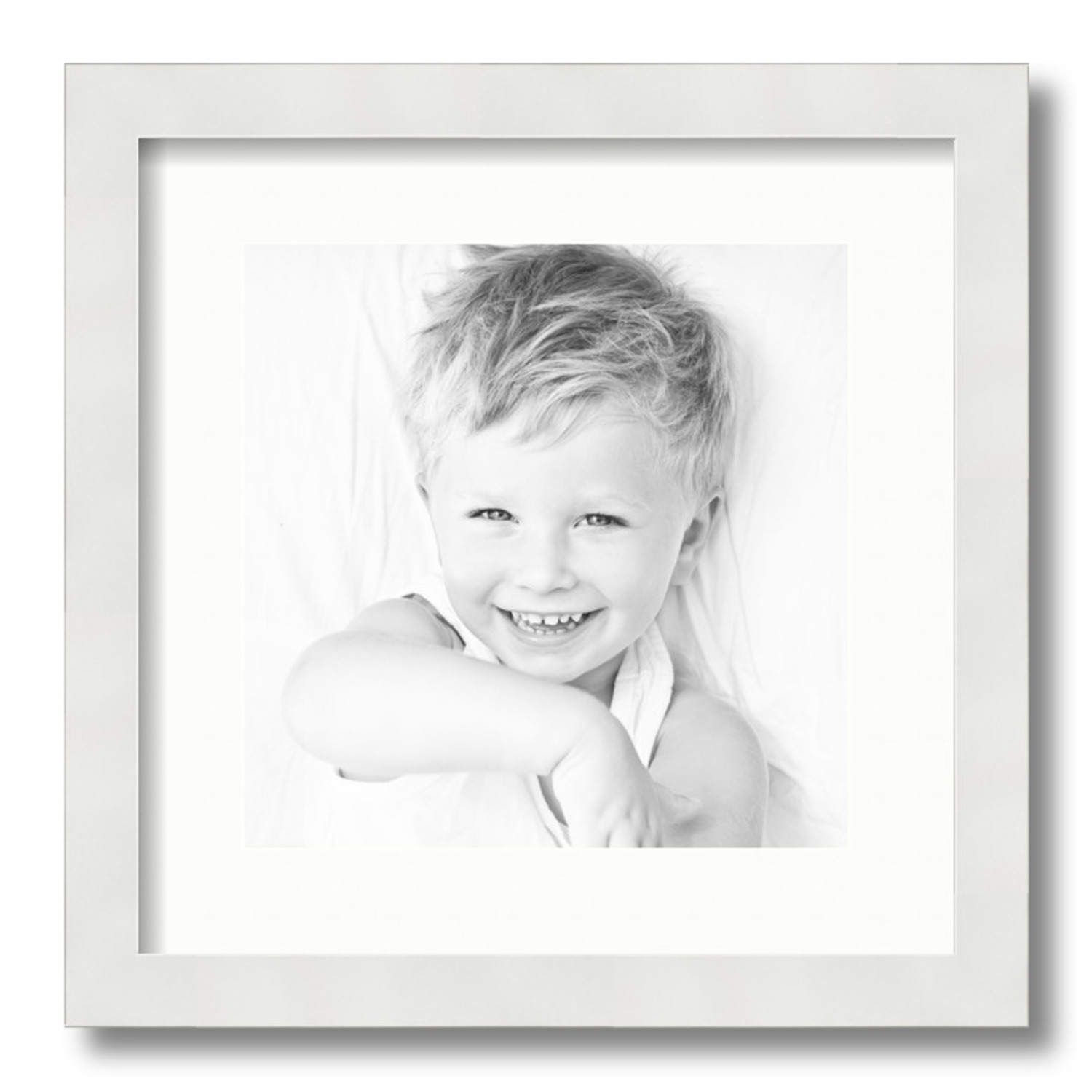 ArtToFrames Matted 14x14 White Picture Frame with 2" Mat, 10x10 Opening 3966