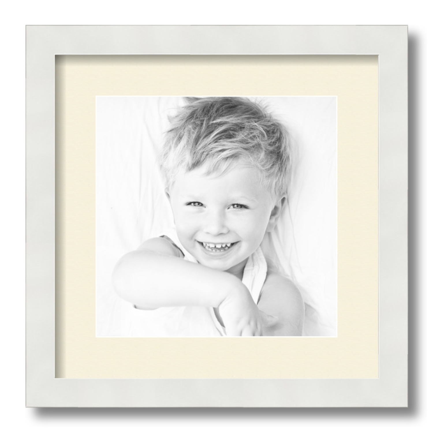 ArtToFrames Matted 14x14 White Picture Frame with 2" Mat, 10x10 Opening 3966