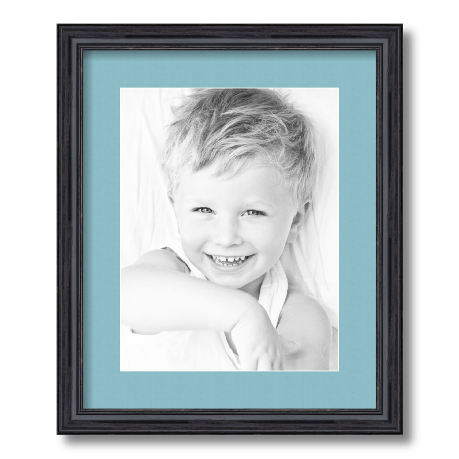 ArtToFrames Matted 14x17 Black Picture Frame with 2" Mat, 10x13 Opening 4083