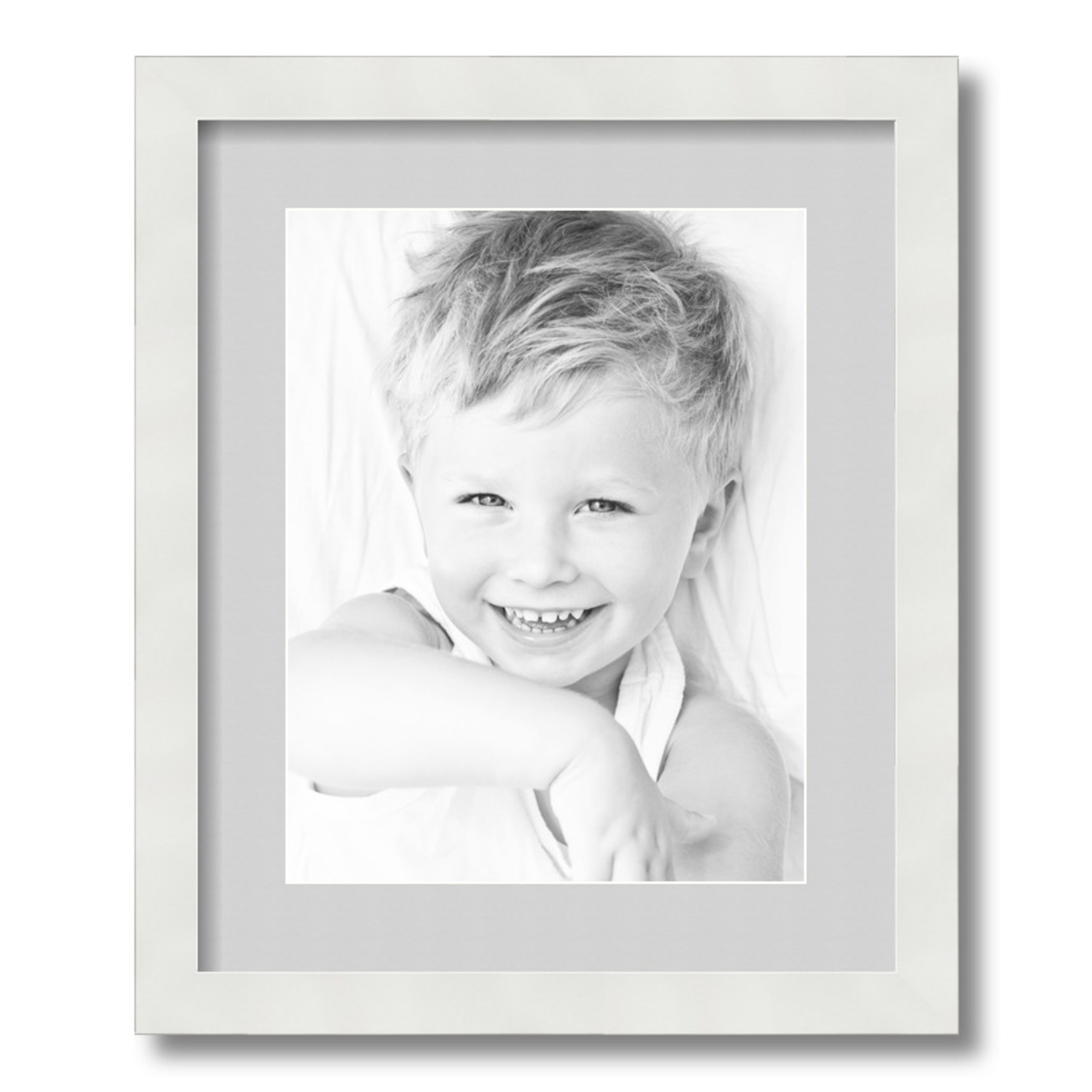 ArtToFrames Matted 14x17 White Picture Frame with 2" Mat, 10x13 Opening 3966