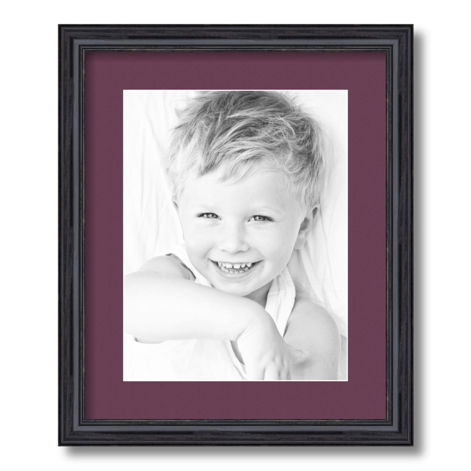 ArtToFrames Matted 14x17 Black Picture Frame with 2" Mat, 10x13 Opening 4083