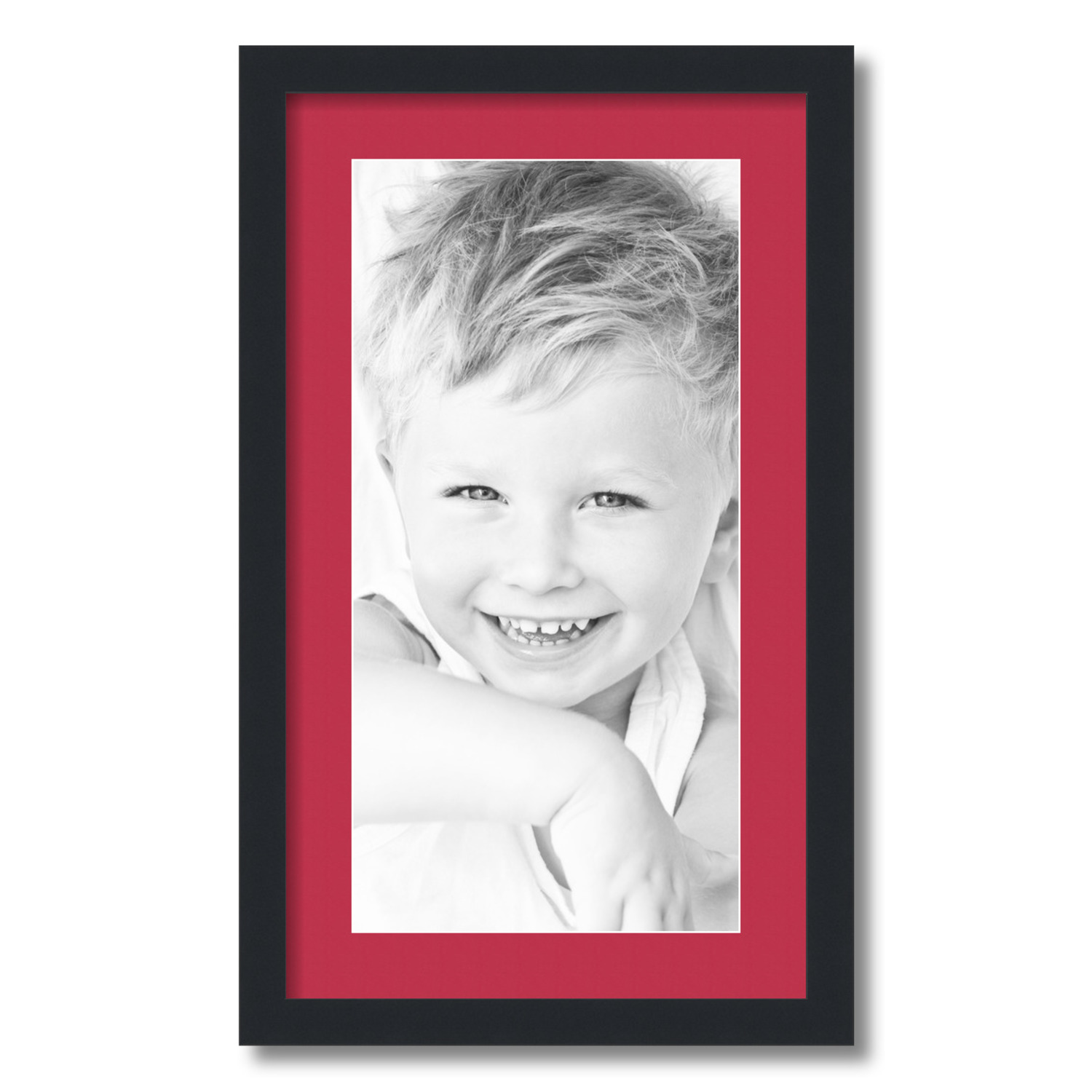 ArtToFrames Matted 14x24 Black Picture Frame with 2" Mat, 10x20 Opening 3926