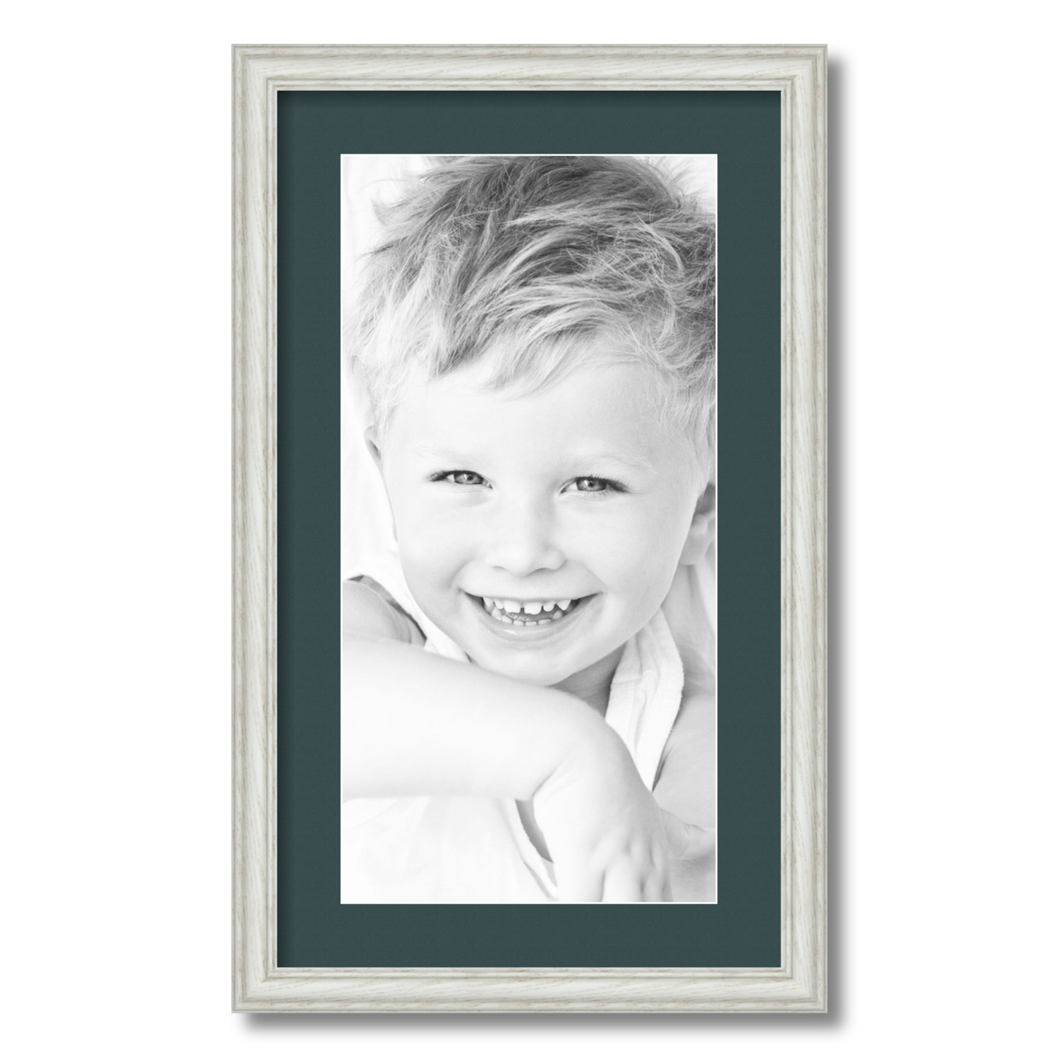 ArtToFrames Matted 14x24 White Picture Frame with 2" Mat, 10x20 Opening 4098