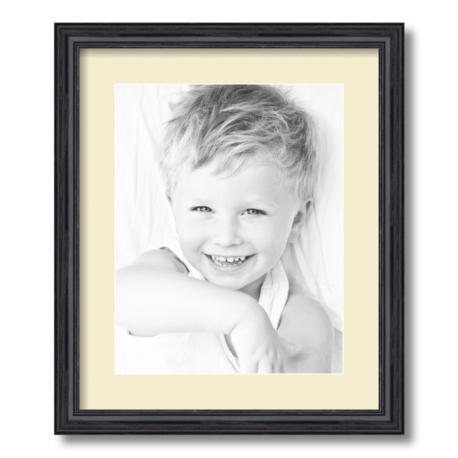 ArtToFrames Matted 15x18 Black Picture Frame with 2" Mat, 11x14 Opening 4083