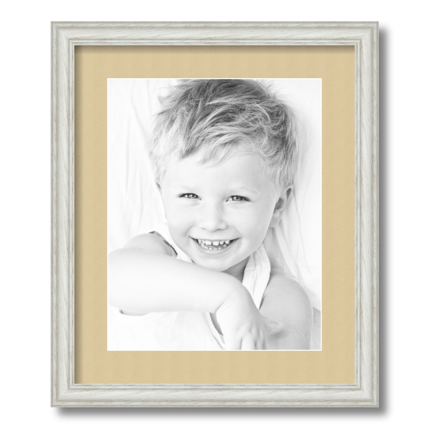 ArtToFrames Matted 15x18 White Picture Frame with 2" Mat, 11x14 Opening 4098