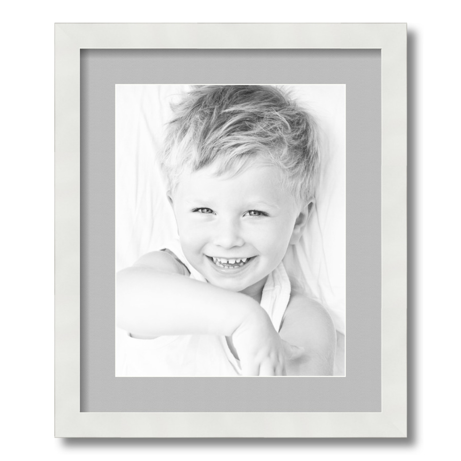 ArtToFrames Matted 15x18 White Picture Frame with 2" Mat, 11x14 Opening 3966