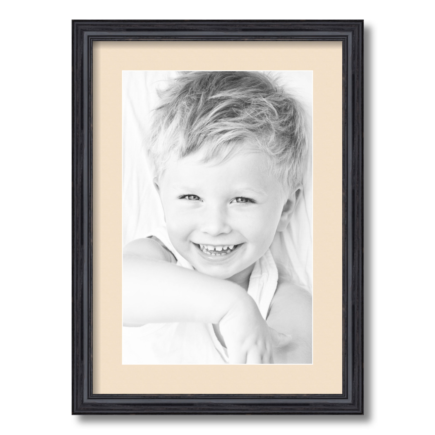 ArtToFrames Matted 15x21 Black Picture Frame with 2" Mat, 11x17 Opening 4083