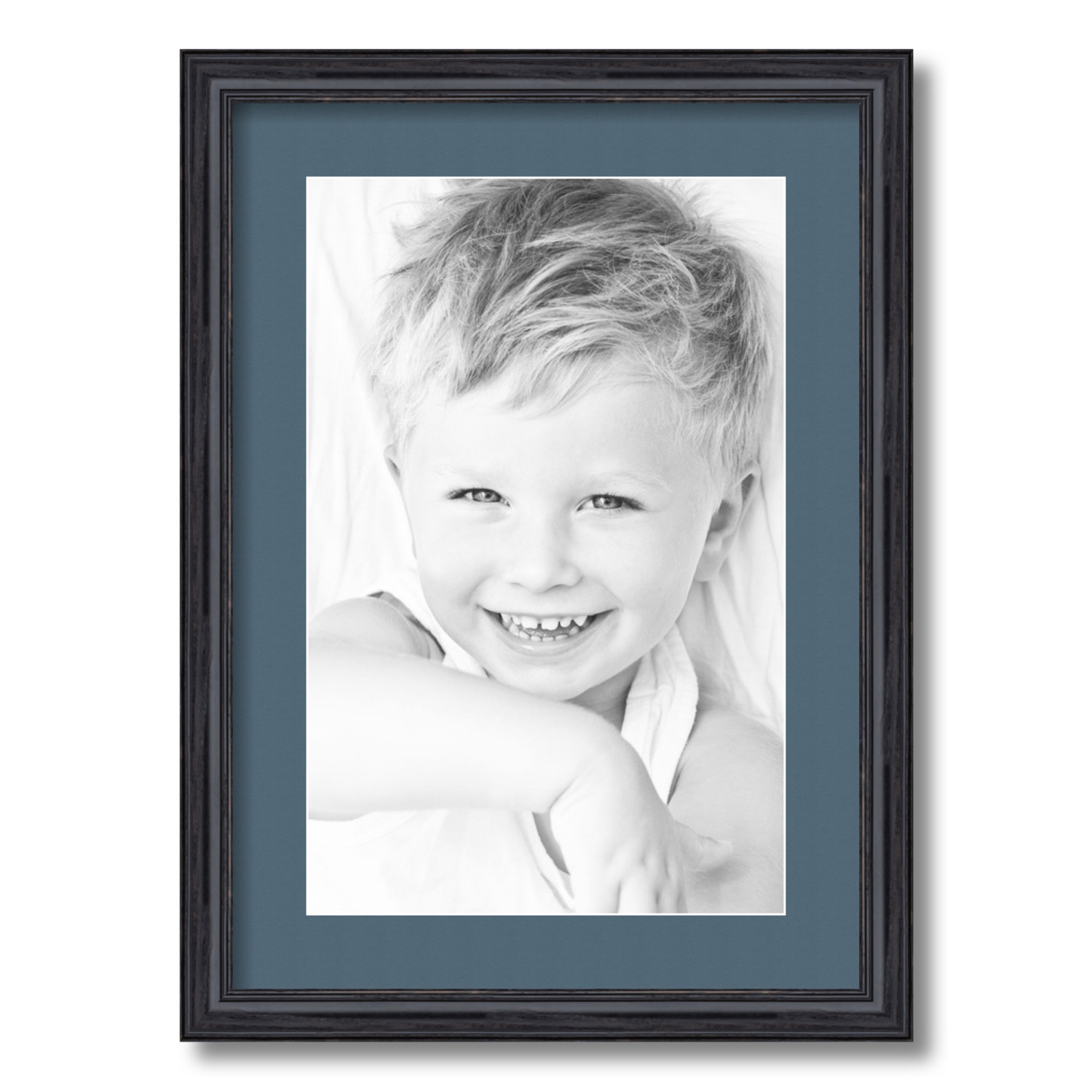 ArtToFrames Matted 15x21 Black Picture Frame with 2" Mat, 11x17 Opening 4083