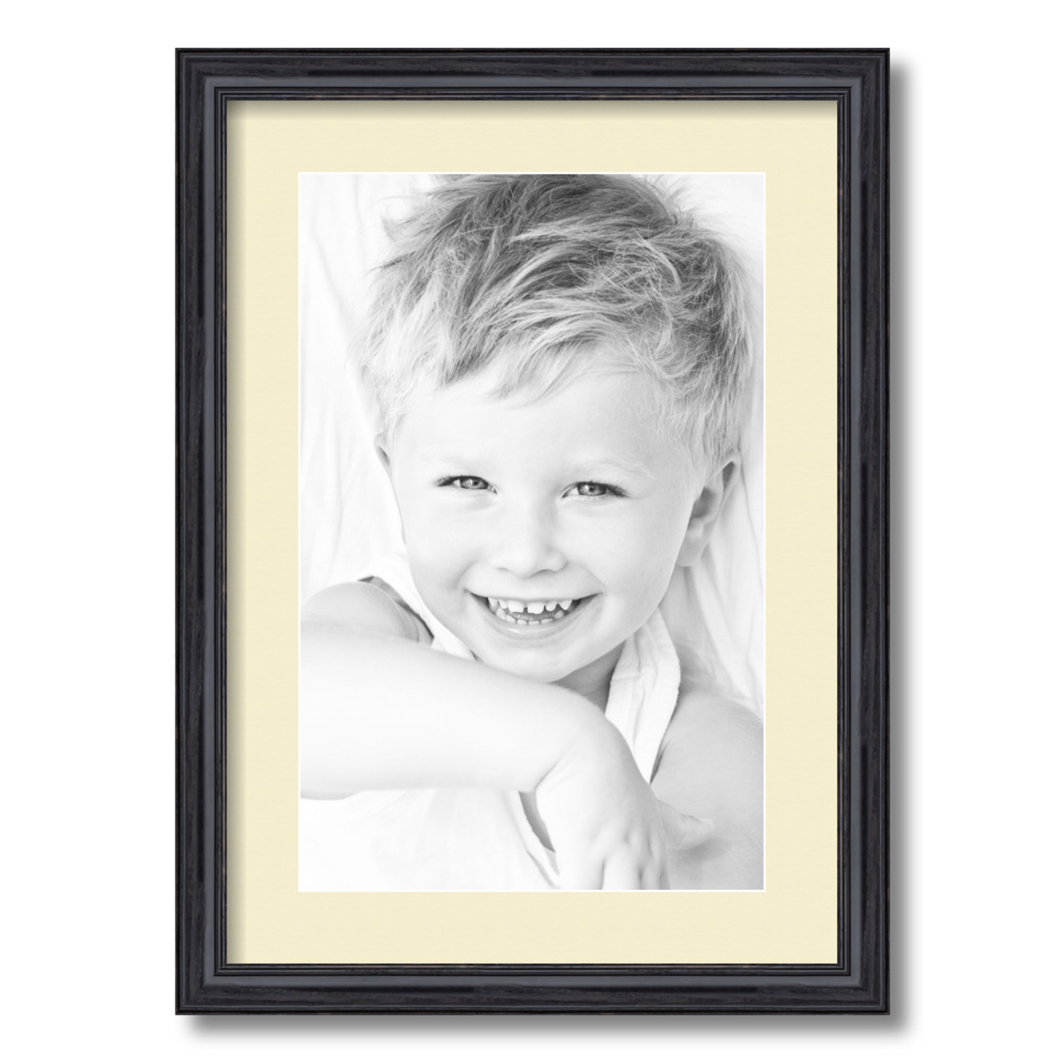 ArtToFrames Matted 15x21 Black Picture Frame with 2" Mat, 11x17 Opening 4083