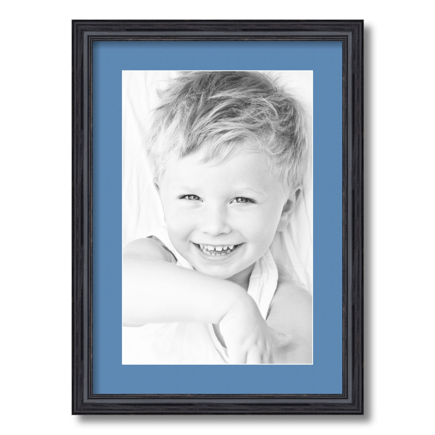 ArtToFrames Matted 15x21 Black Picture Frame with 2" Mat, 11x17 Opening 4083