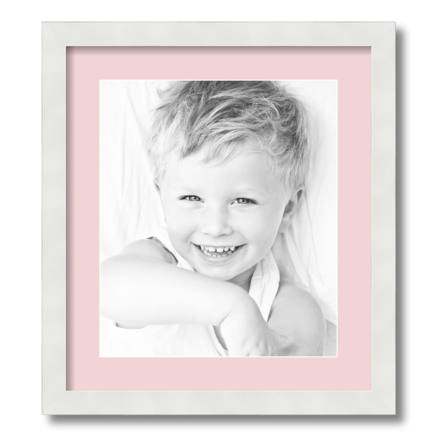 ArtToFrames Matted 16x18 White Picture Frame with 2" Mat, 12x14 Opening 3966