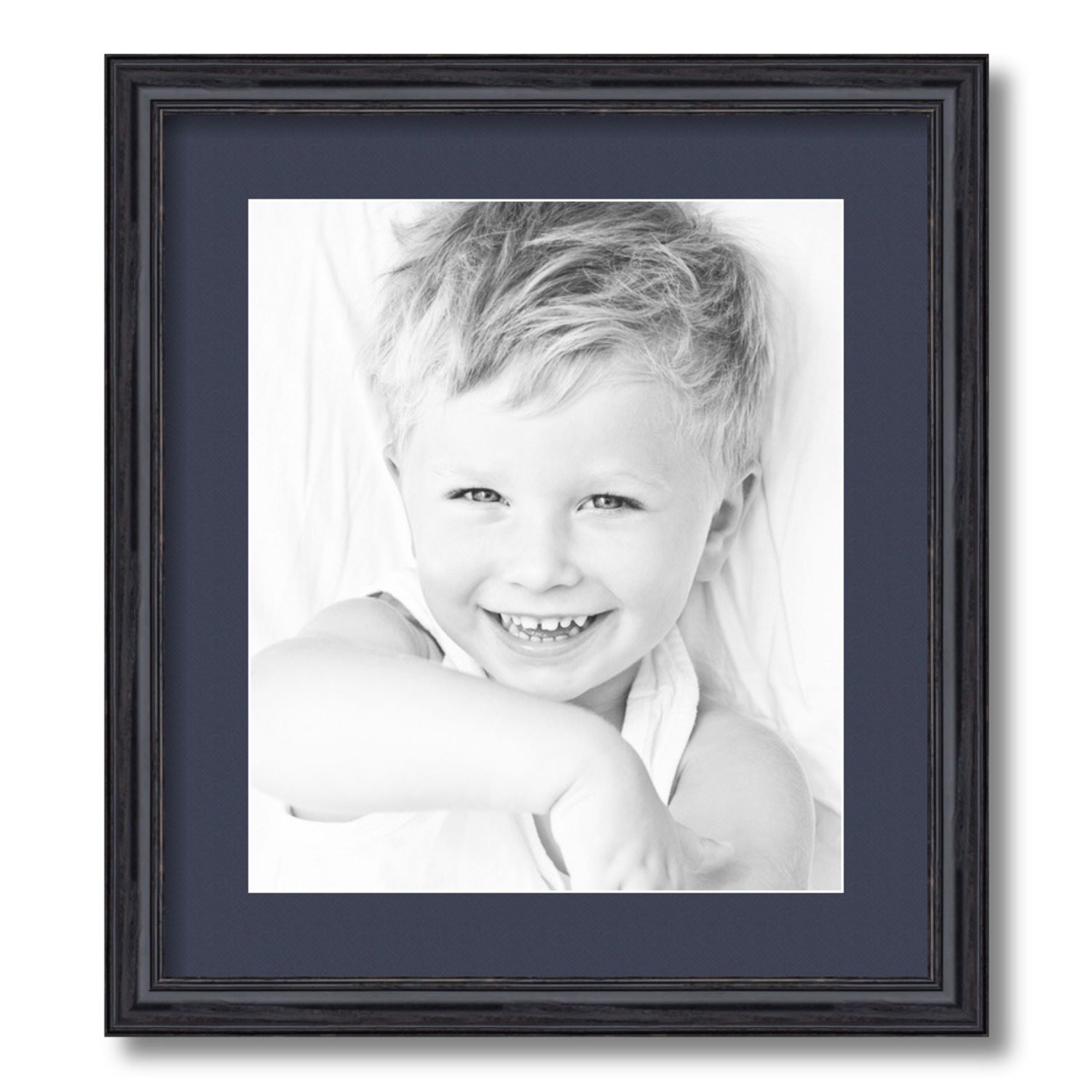 ArtToFrames Matted 16x18 Black Picture Frame with 2" Mat, 12x14 Opening 4083