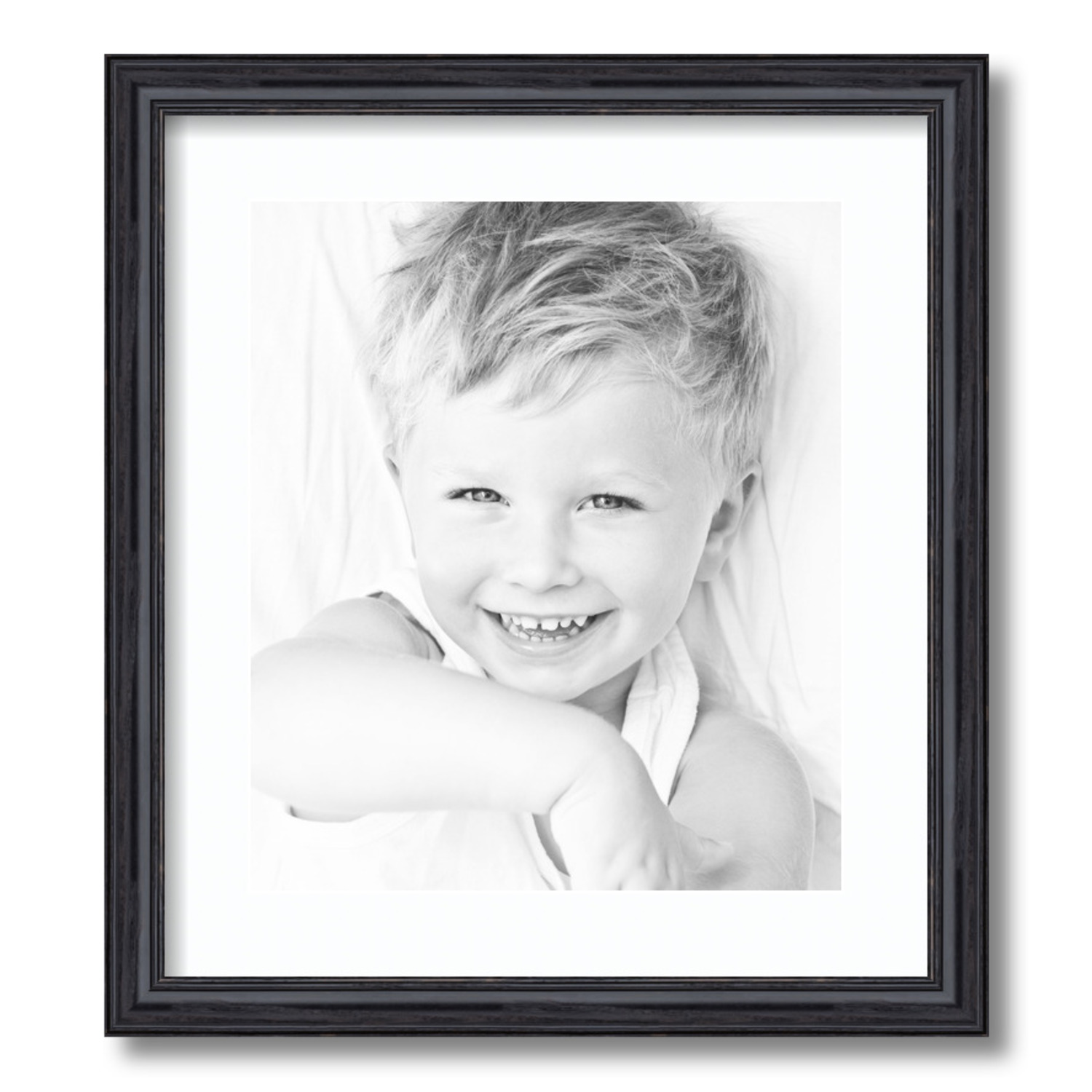 ArtToFrames Matted 16x18 Black Picture Frame with 2" Mat, 12x14 Opening 4083