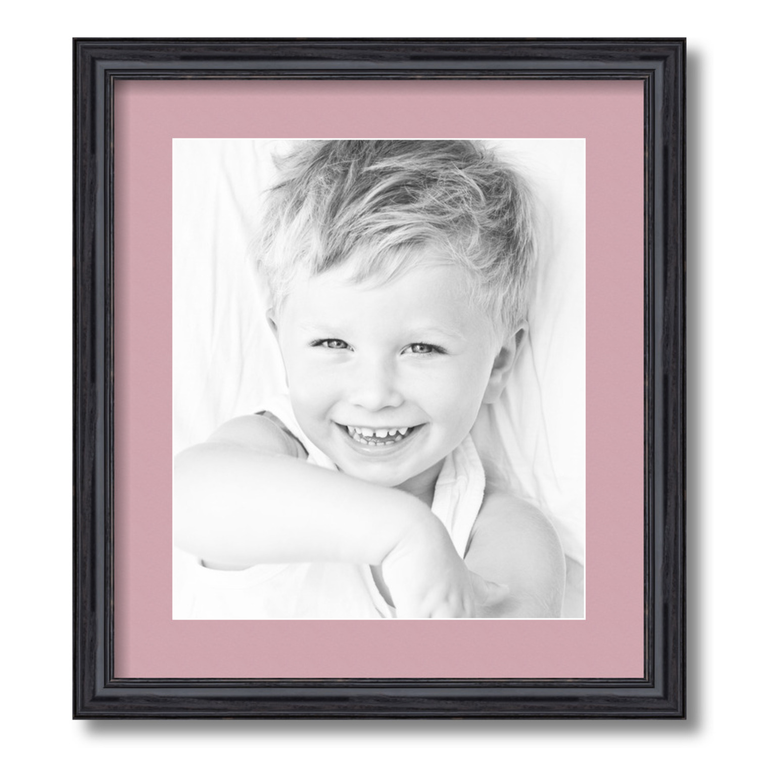 ArtToFrames Matted 16x18 Black Picture Frame with 2" Mat, 12x14 Opening 4083