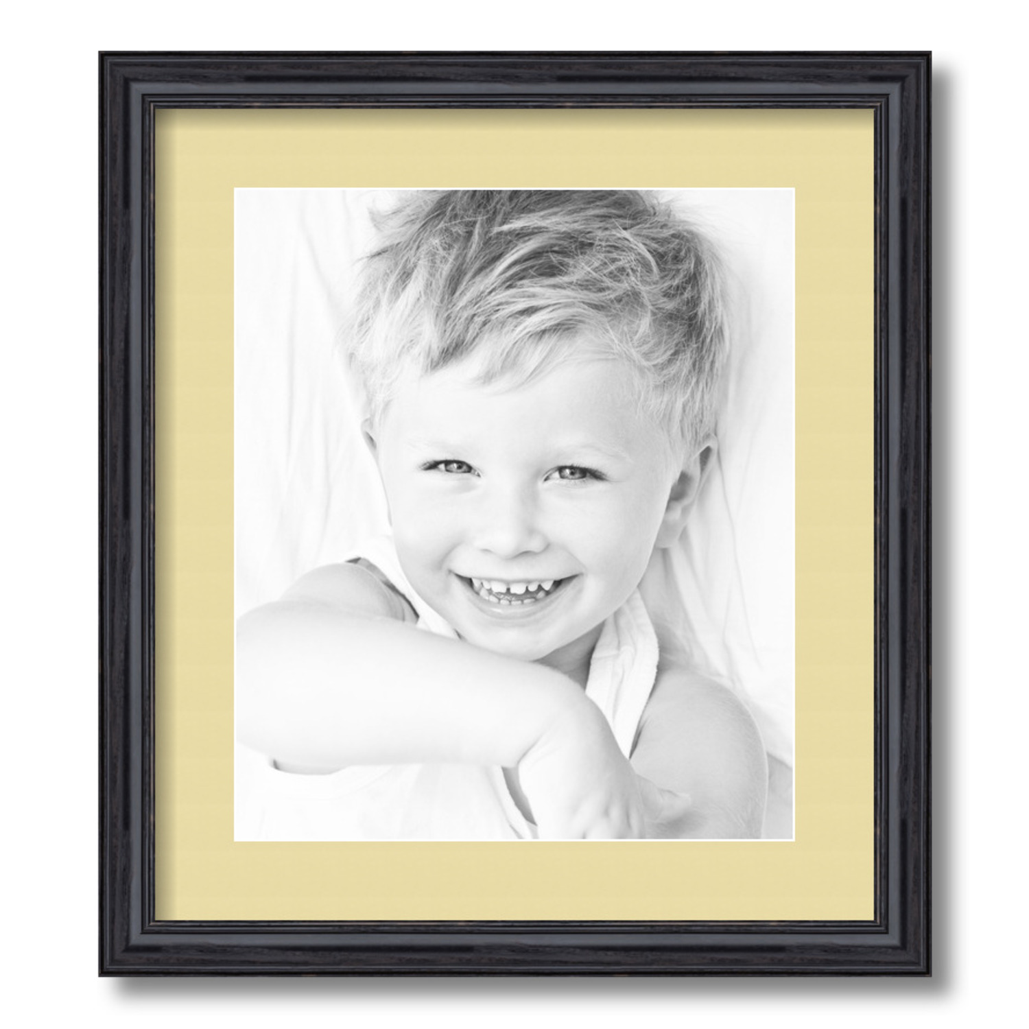 ArtToFrames Matted 16x18 Black Picture Frame with 2" Mat, 12x14 Opening 4083