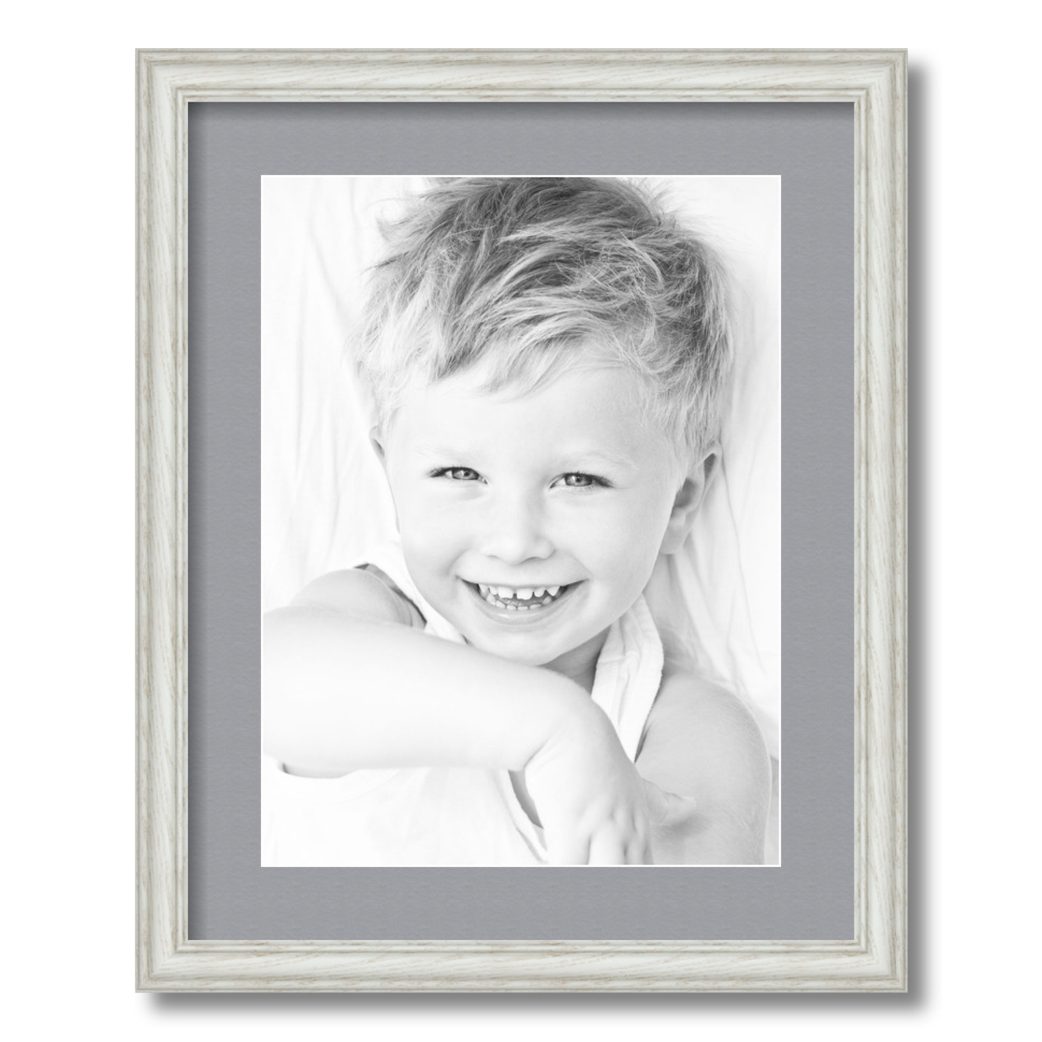 ArtToFrames Matted 16x20 White Picture Frame with 2" Mat, 12x16 Opening 4098