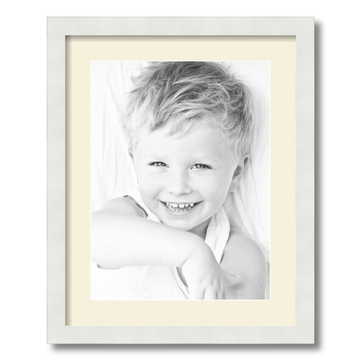 ArtToFrames Matted 16x20 White Picture Frame with 2" Mat, 12x16 Opening 3966