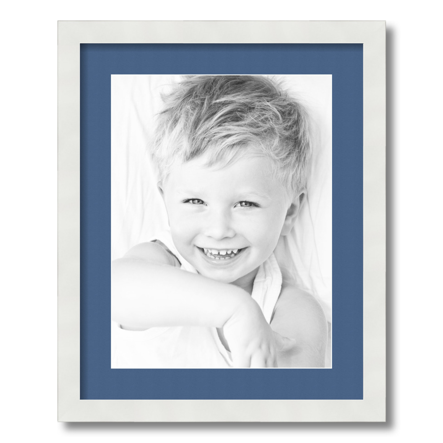 ArtToFrames Matted 16x20 White Picture Frame with 2" Mat, 12x16 Opening 3966