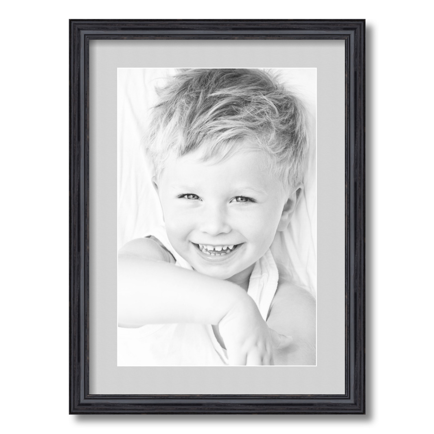 ArtToFrames Matted 16x22 Black Picture Frame with 2" Mat, 12x18 Opening 4083