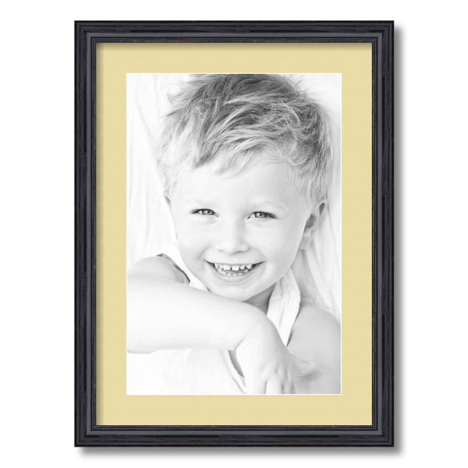 ArtToFrames Matted 16x22 Black Picture Frame with 2" Mat, 12x18 Opening 4083