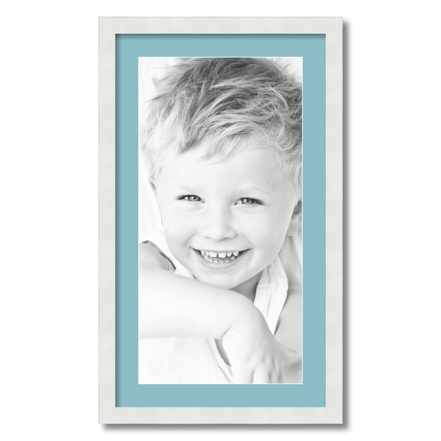 ArtToFrames Matted 16x28 White Picture Frame with 2" Mat, 12x24 Opening 3966