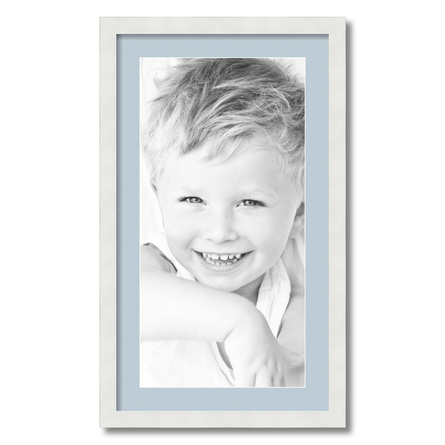 ArtToFrames Matted 16x28 White Picture Frame with 2" Mat, 12x24 Opening 3966