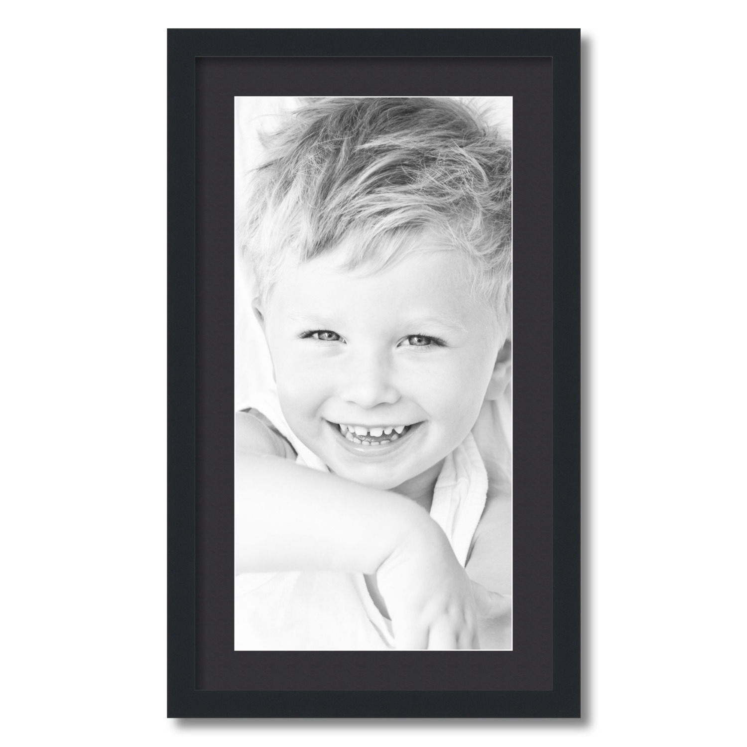 ArtToFrames Matted 16x28 Black Picture Frame with 2" Mat, 12x24 Opening 3926