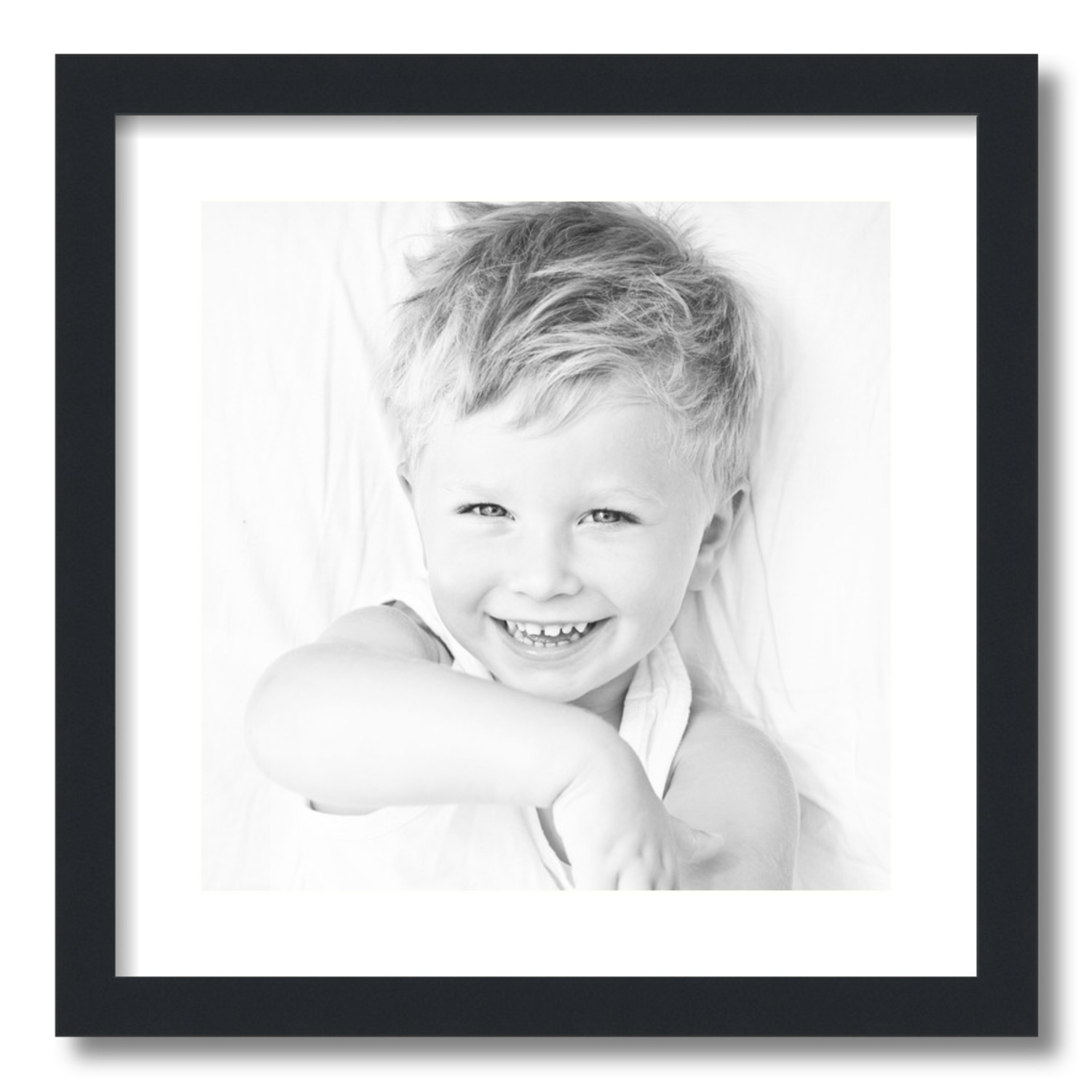 ArtToFrames Matted 18x18 Black Picture Frame with 2" Mat, 14x14 Opening 3926