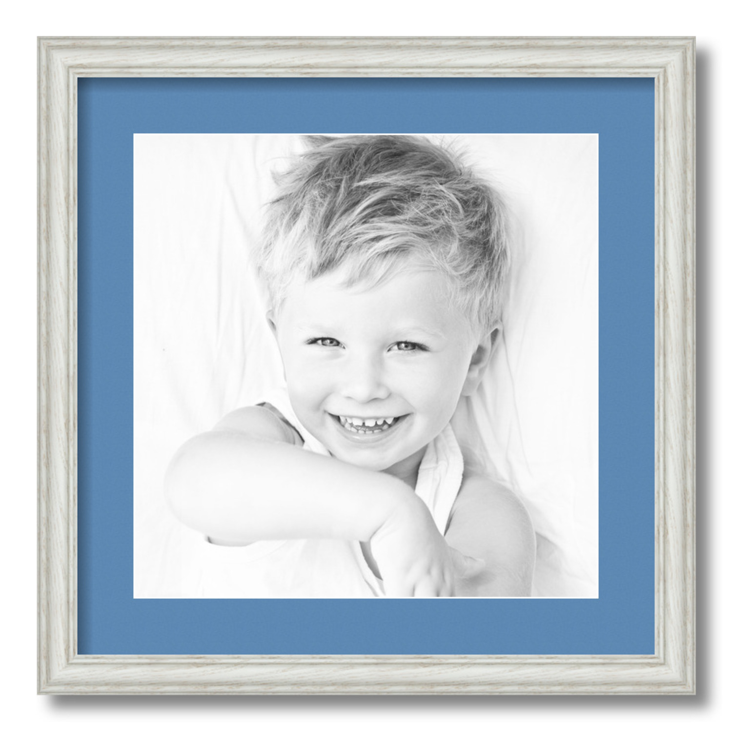 S Matted 18x18 White Picture Frame With 2" Mat, 14x14 Opening 4098