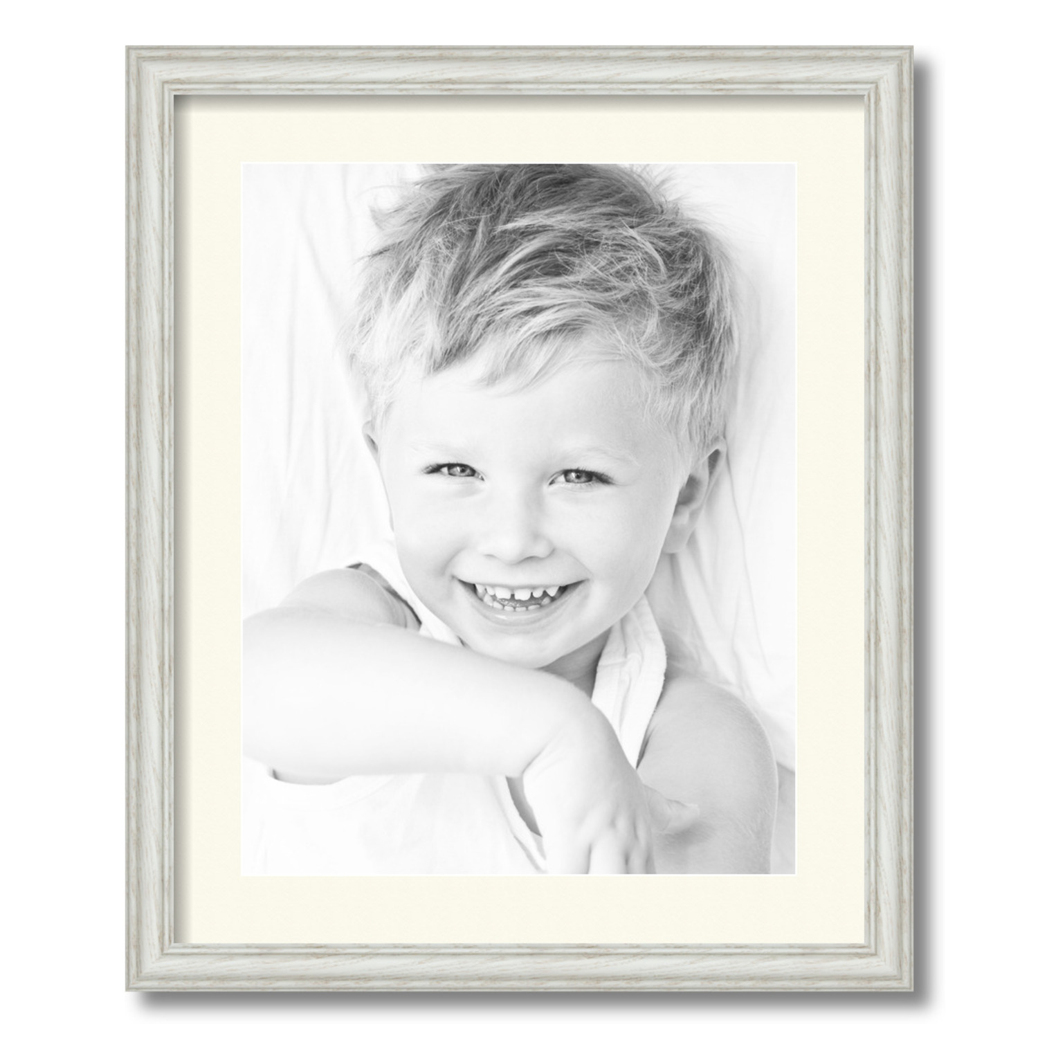 ArtToFrames Matted 18x22 White Picture Frame with 2" Mat, 14x18 Opening 4098