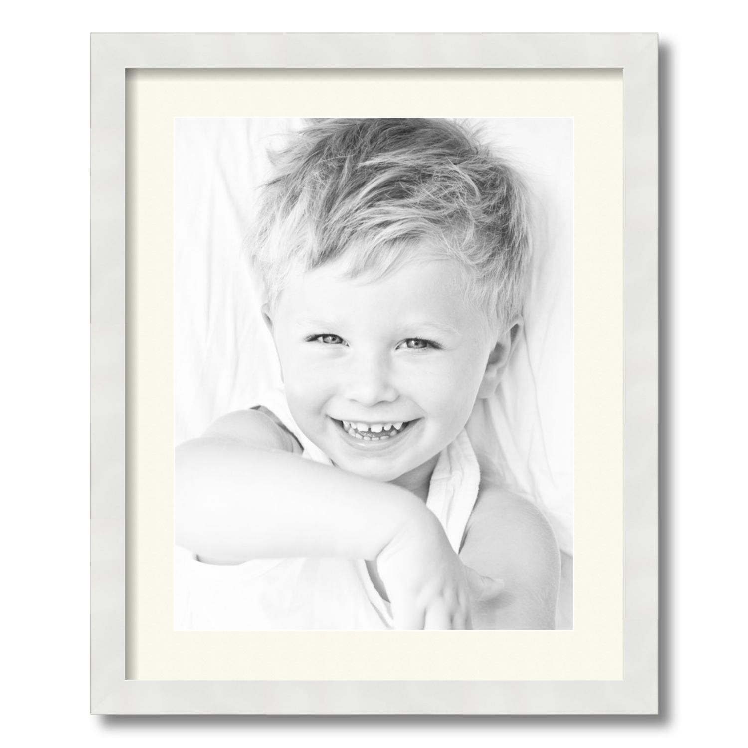 ArtToFrames Matted 18x22 White Picture Frame with 2" Mat, 14x18 Opening 3966