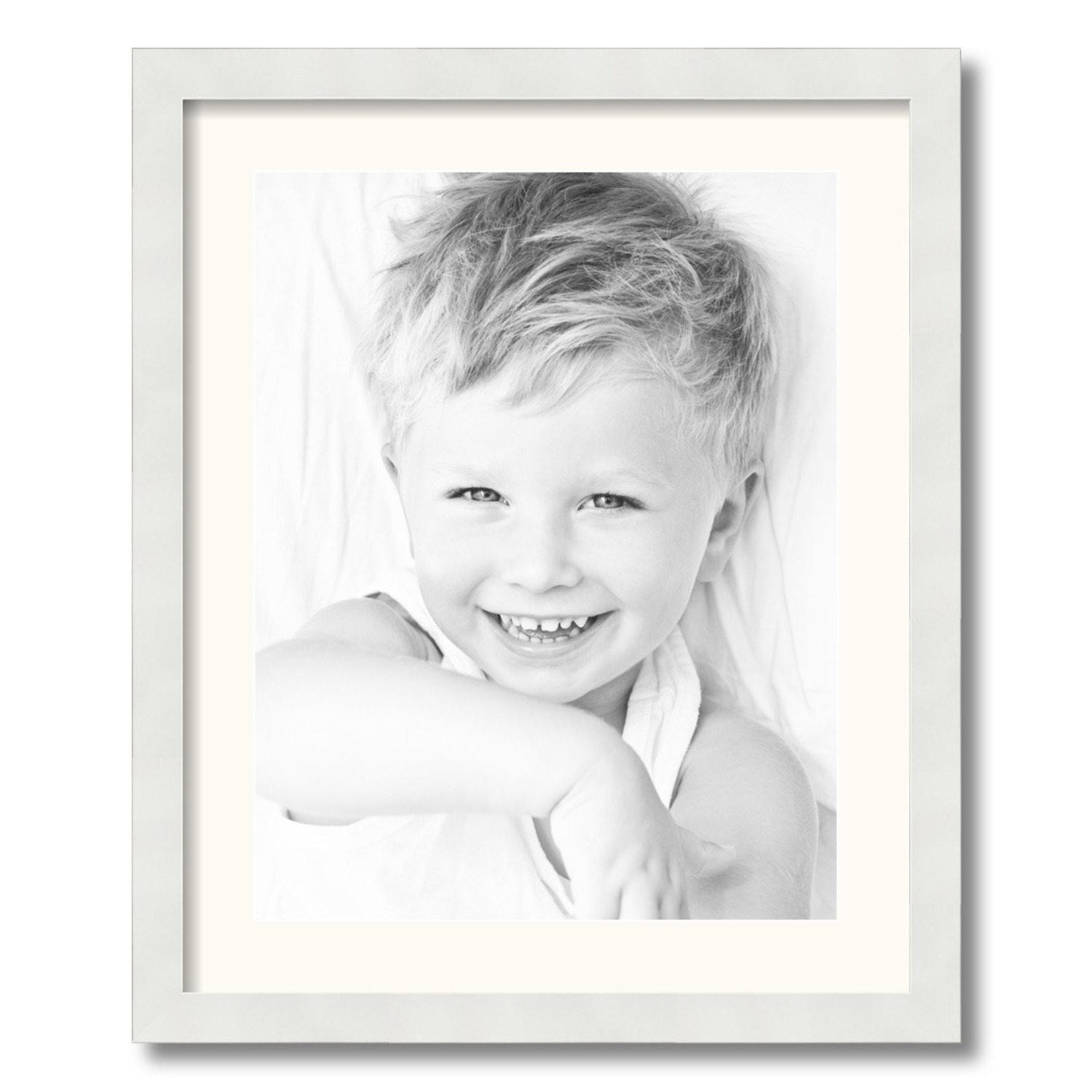 ArtToFrames Matted 18x22 White Picture Frame with 2" Mat, 14x18 Opening 3966