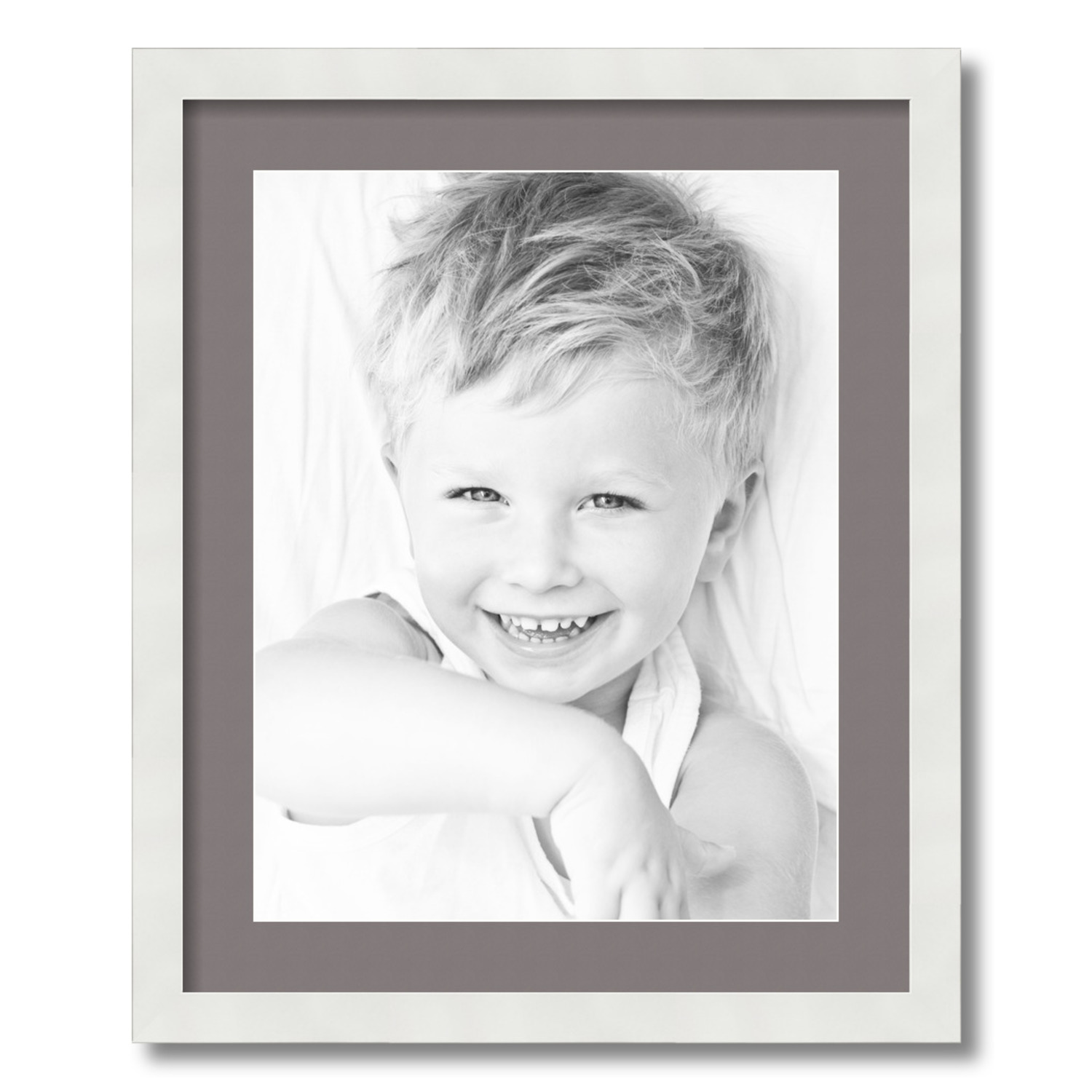 ArtToFrames Matted 18x22 White Picture Frame with 2" Mat, 14x18 Opening 3966