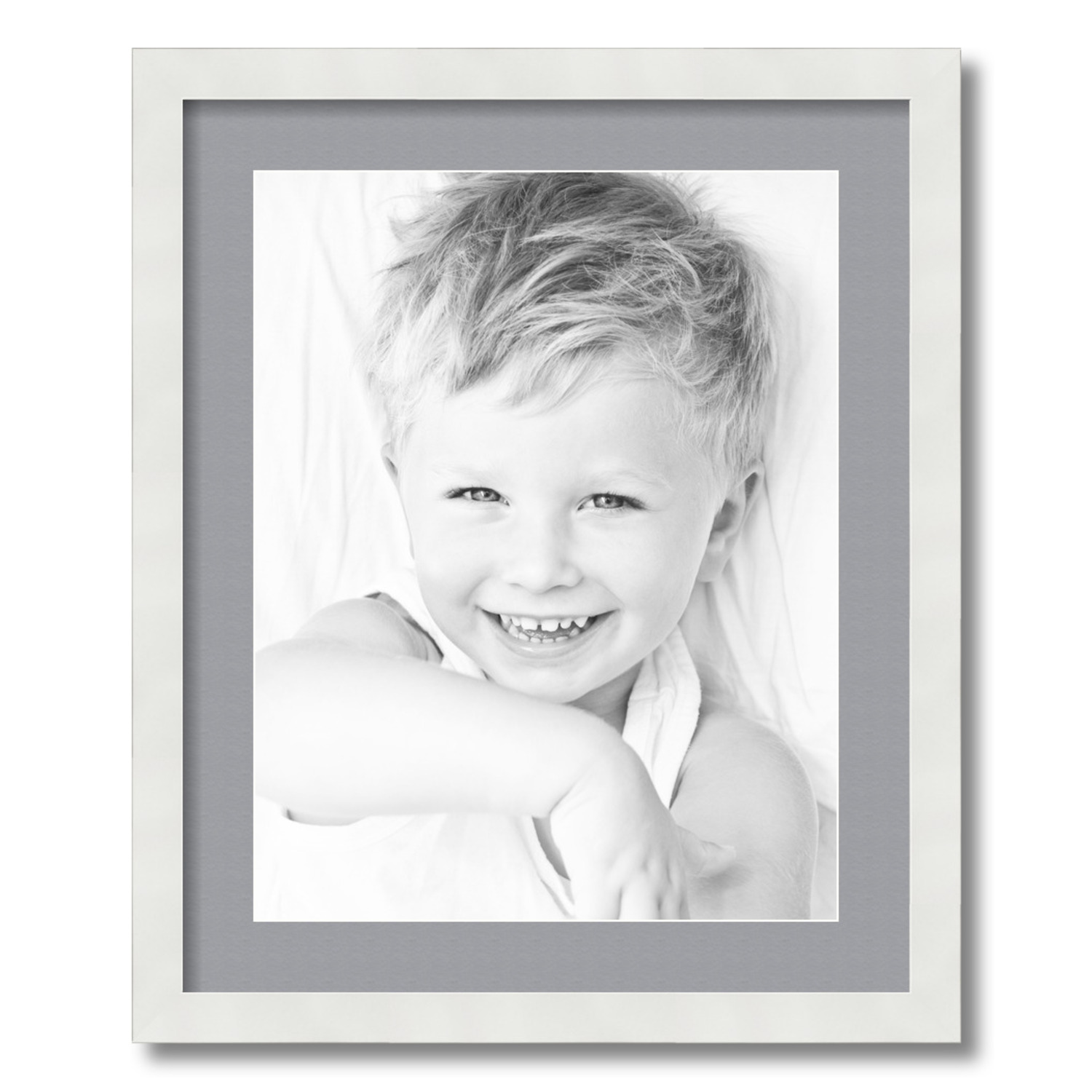 ArtToFrames Matted 18x22 White Picture Frame with 2" Mat, 14x18 Opening 3966