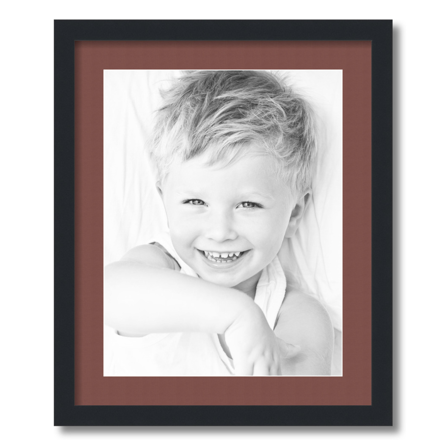 ArtToFrames Matted 18x22 Black Picture Frame with 2" Mat, 14x18 Opening 3926