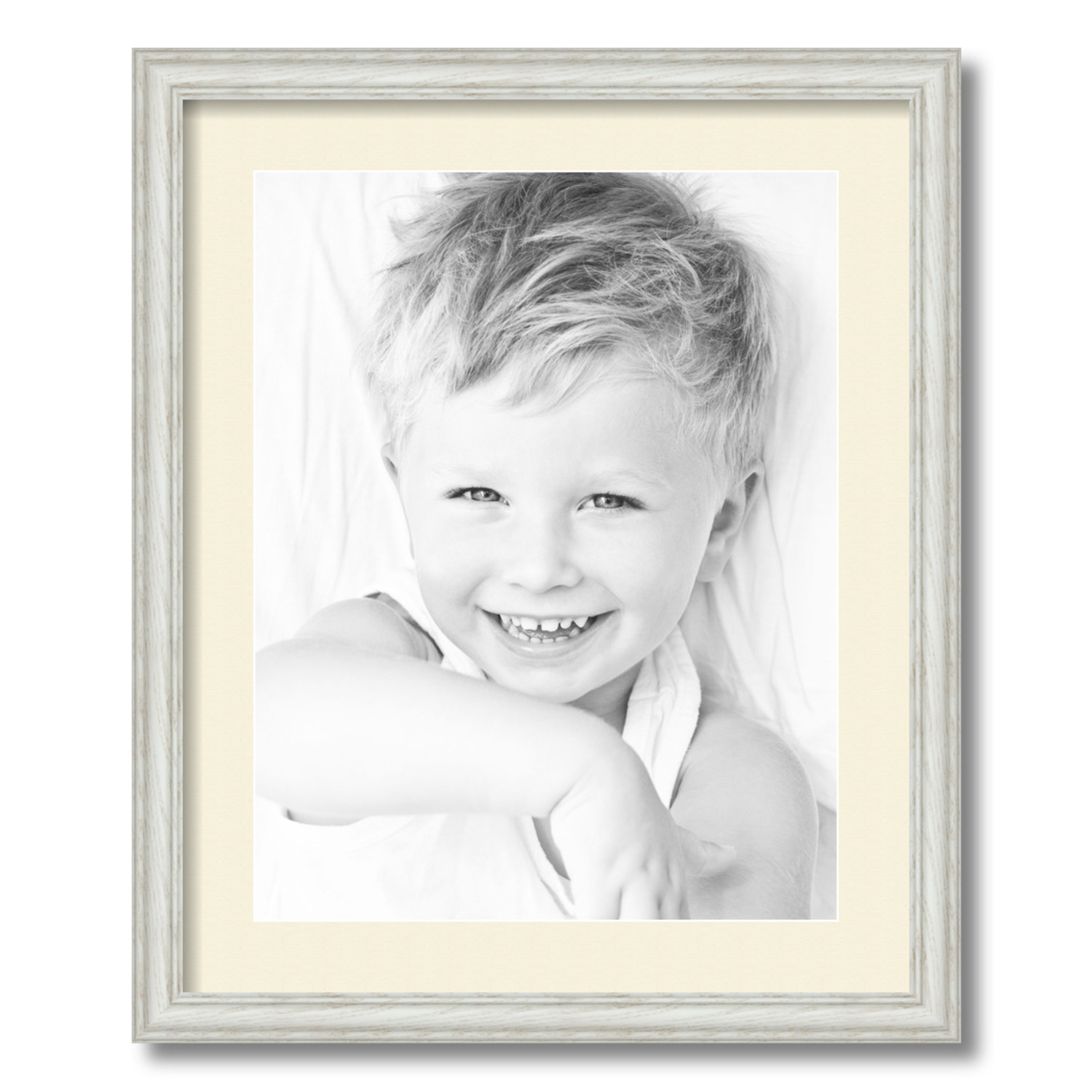 ArtToFrames Matted 18x22 White Picture Frame with 2" Mat, 14x18 Opening 4098