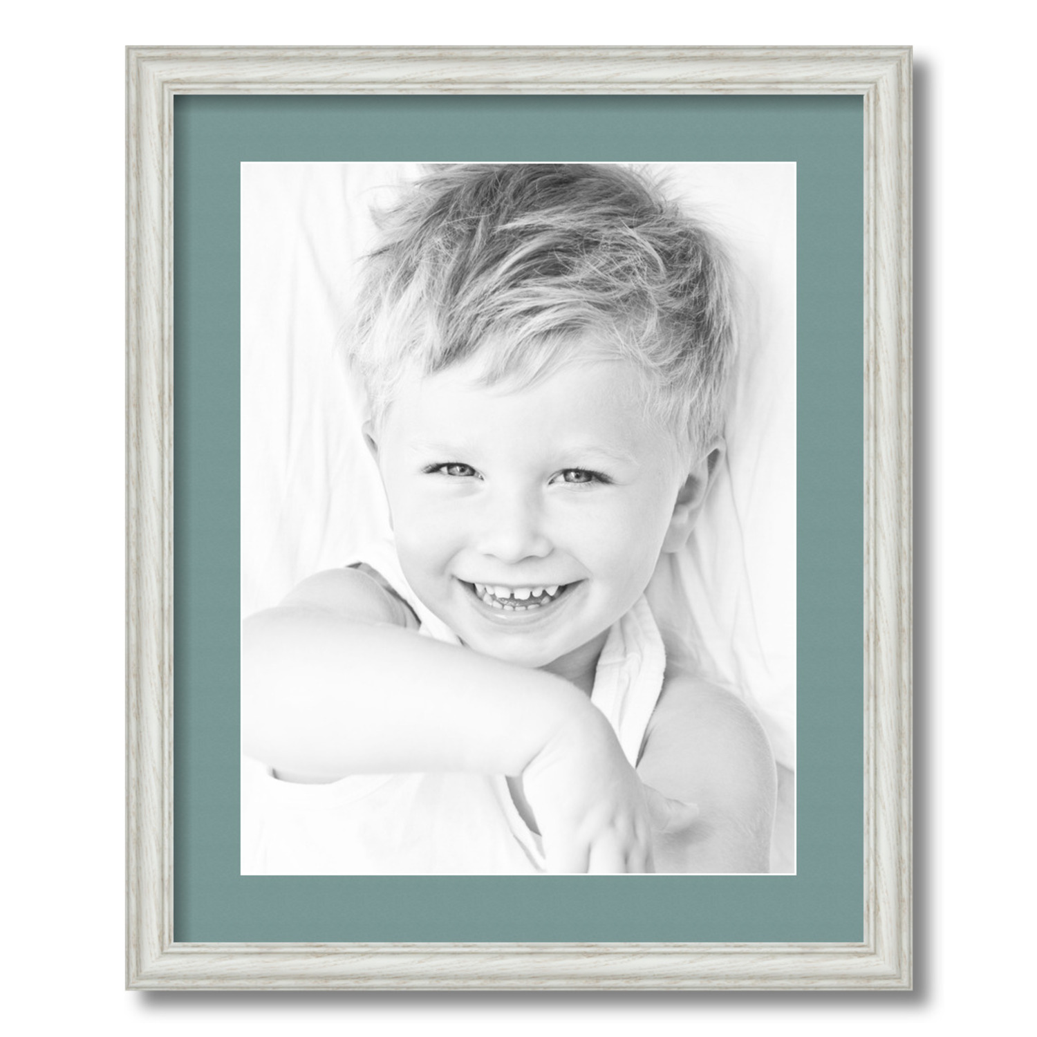 ArtToFrames Matted 18x22 White Picture Frame with 2" Mat, 14x18 Opening 4098