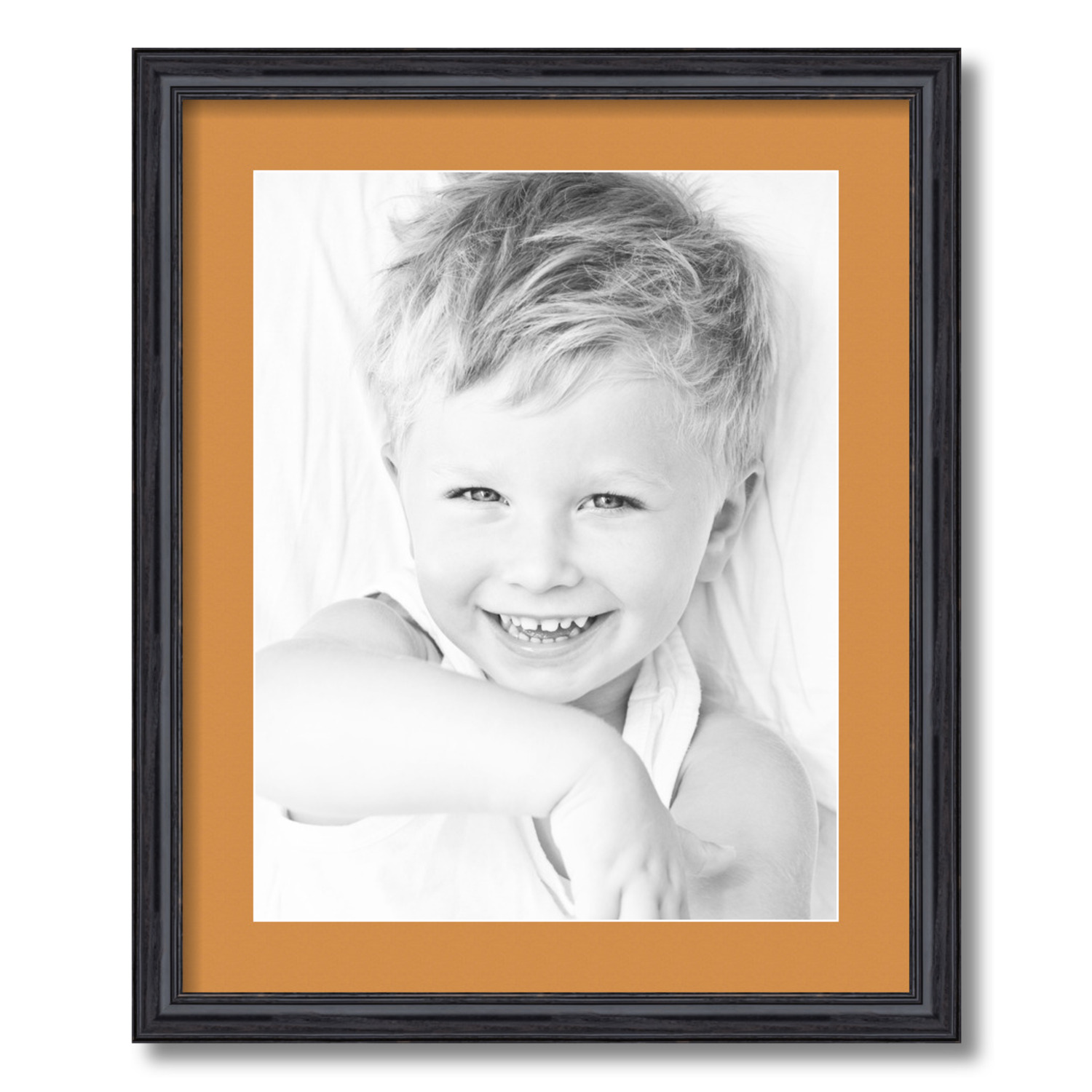 ArtToFrames Matted 18x22 Black Picture Frame with 2" Mat, 14x18 Opening 4083