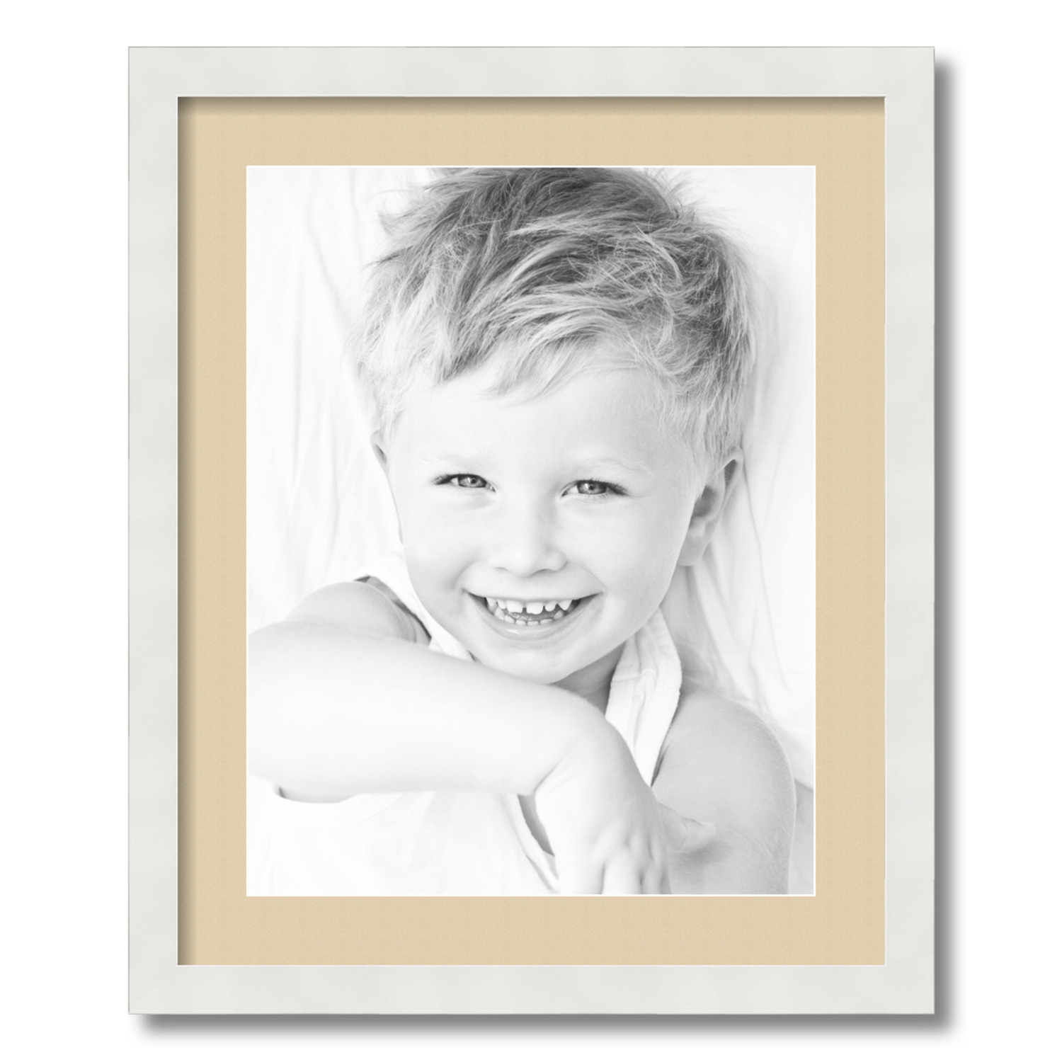 ArtToFrames Matted 18x22 White Picture Frame with 2" Mat, 14x18 Opening 3966