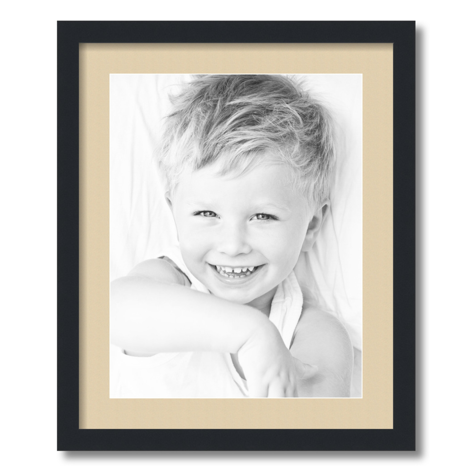 ArtToFrames Matted 18x22 Black Picture Frame with 2" Mat, 14x18 Opening 3926