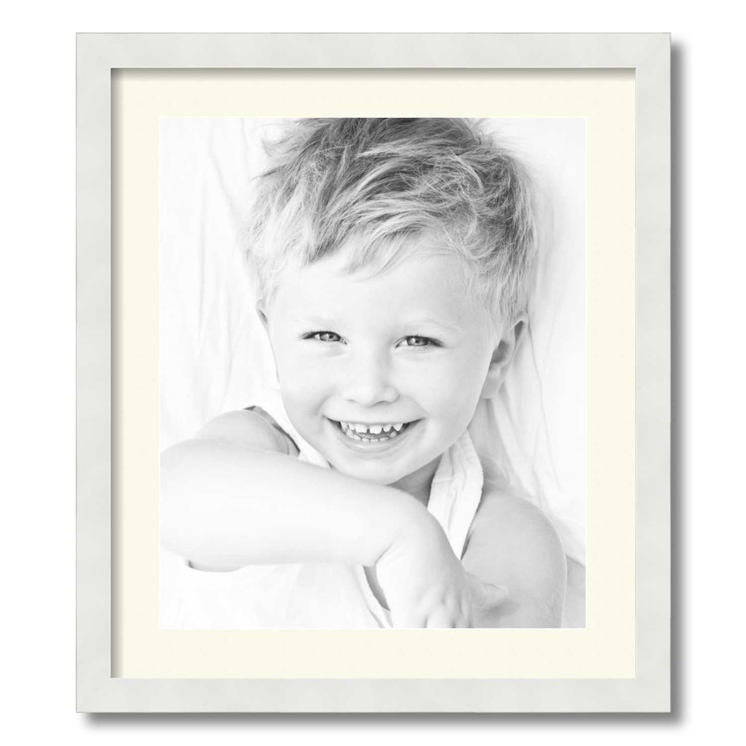 ArtToFrames Matted 19x22 White Picture Frame with 2" Mat, 15x18 Opening 3966