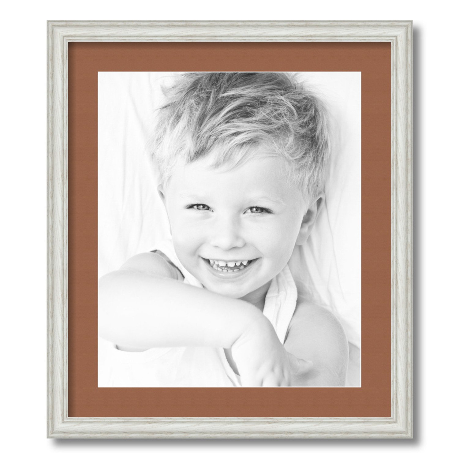 ArtToFrames Matted 19x22 White Picture Frame with 2" Mat, 15x18 Opening 4098