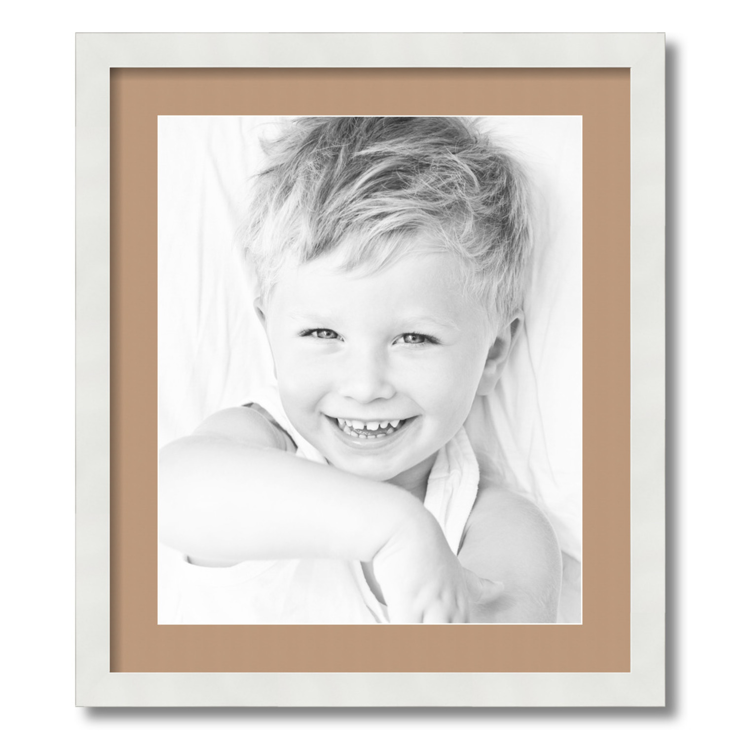 ArtToFrames Matted 19x22 White Picture Frame with 2" Mat, 15x18 Opening 3966