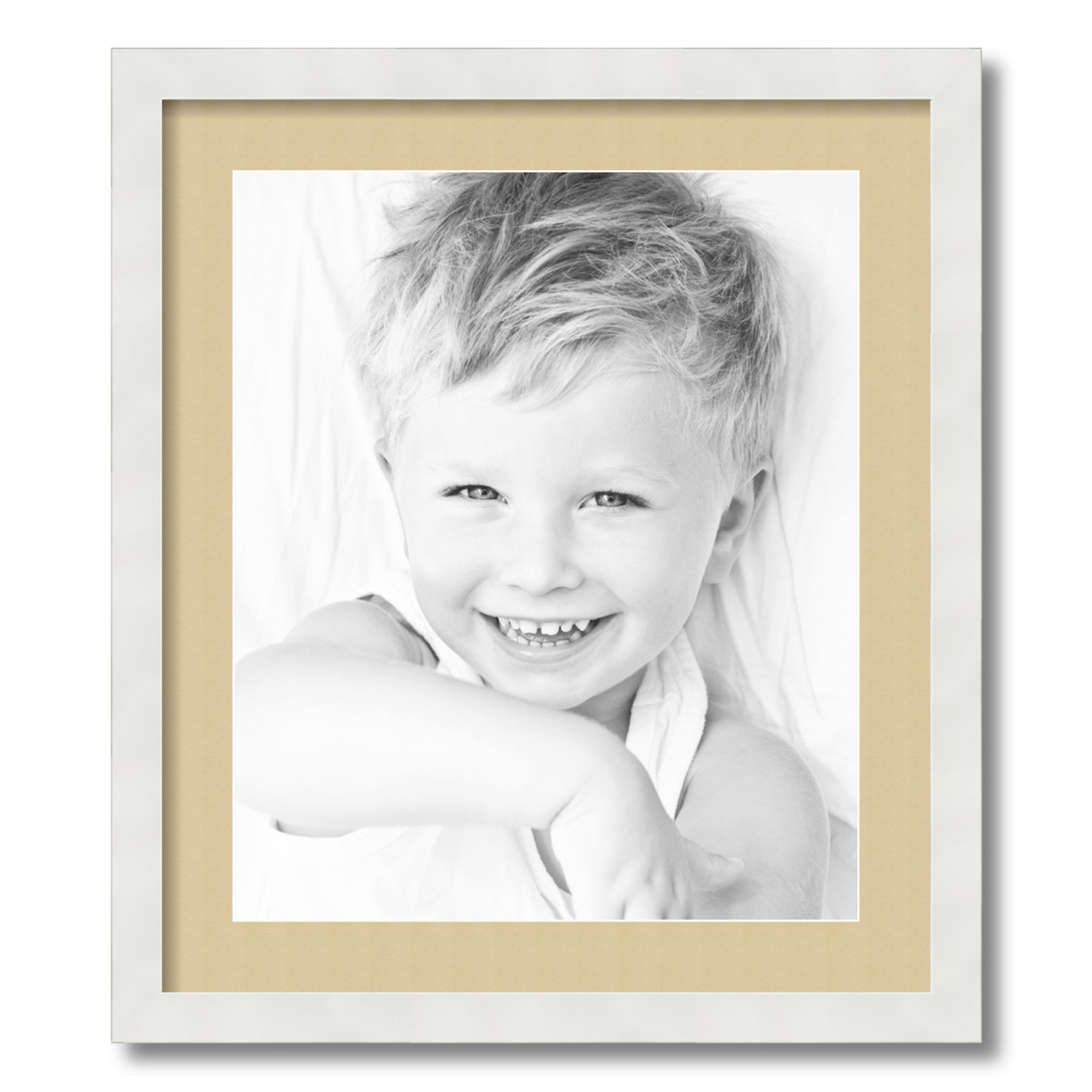 ArtToFrames Matted 19x22 White Picture Frame with 2" Mat, 15x18 Opening 3966