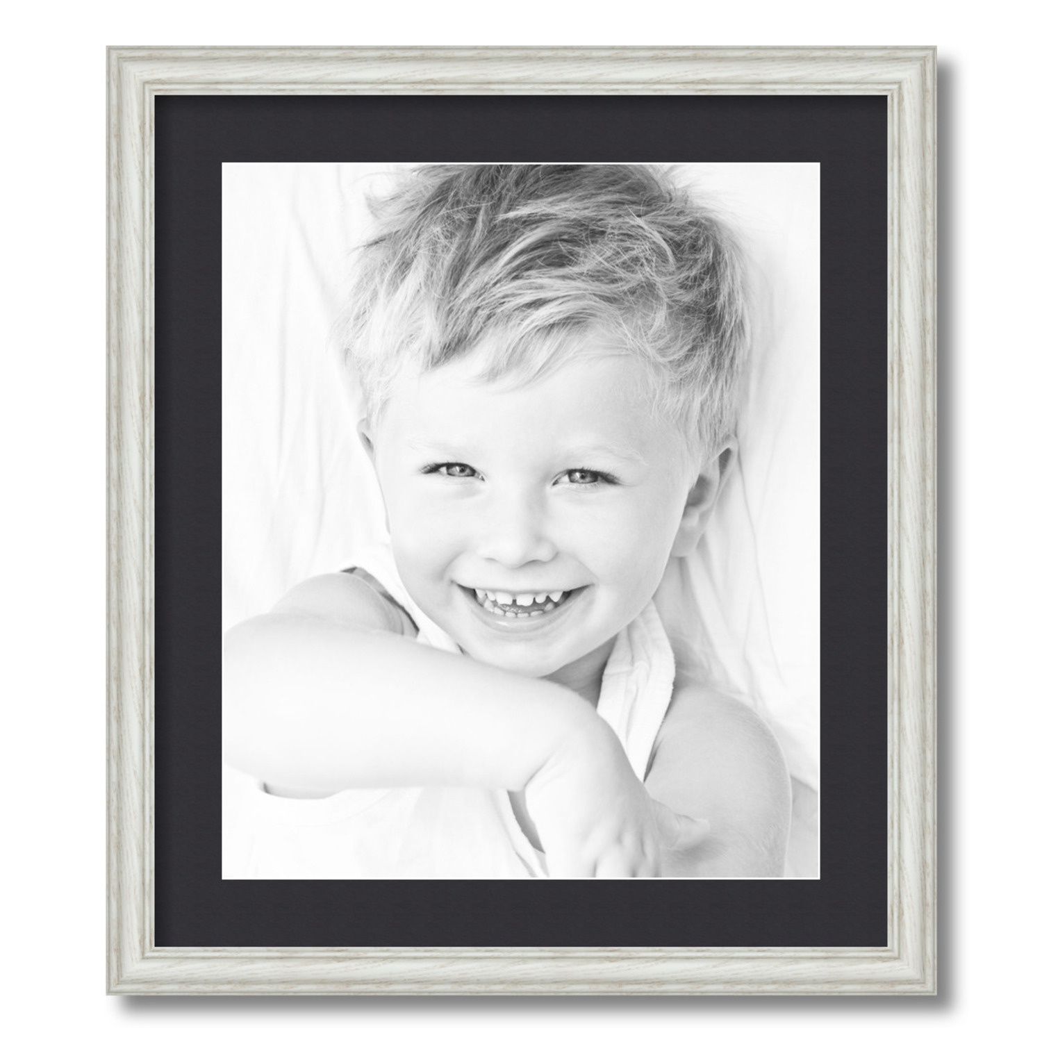 ArtToFrames Matted 19x22 White Picture Frame with 2" Mat, 15x18 Opening 4098