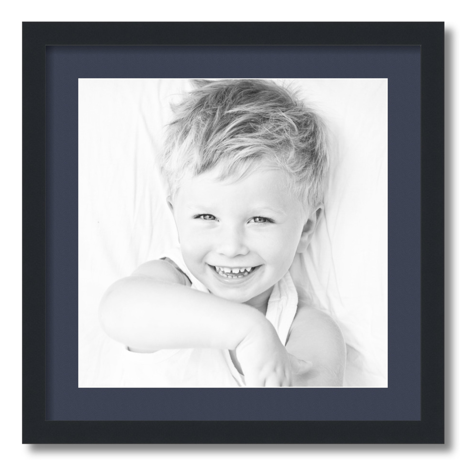 ArtToFrames Matted 20x20 Black Picture Frame with 2" Mat, 16x16 Opening 3926