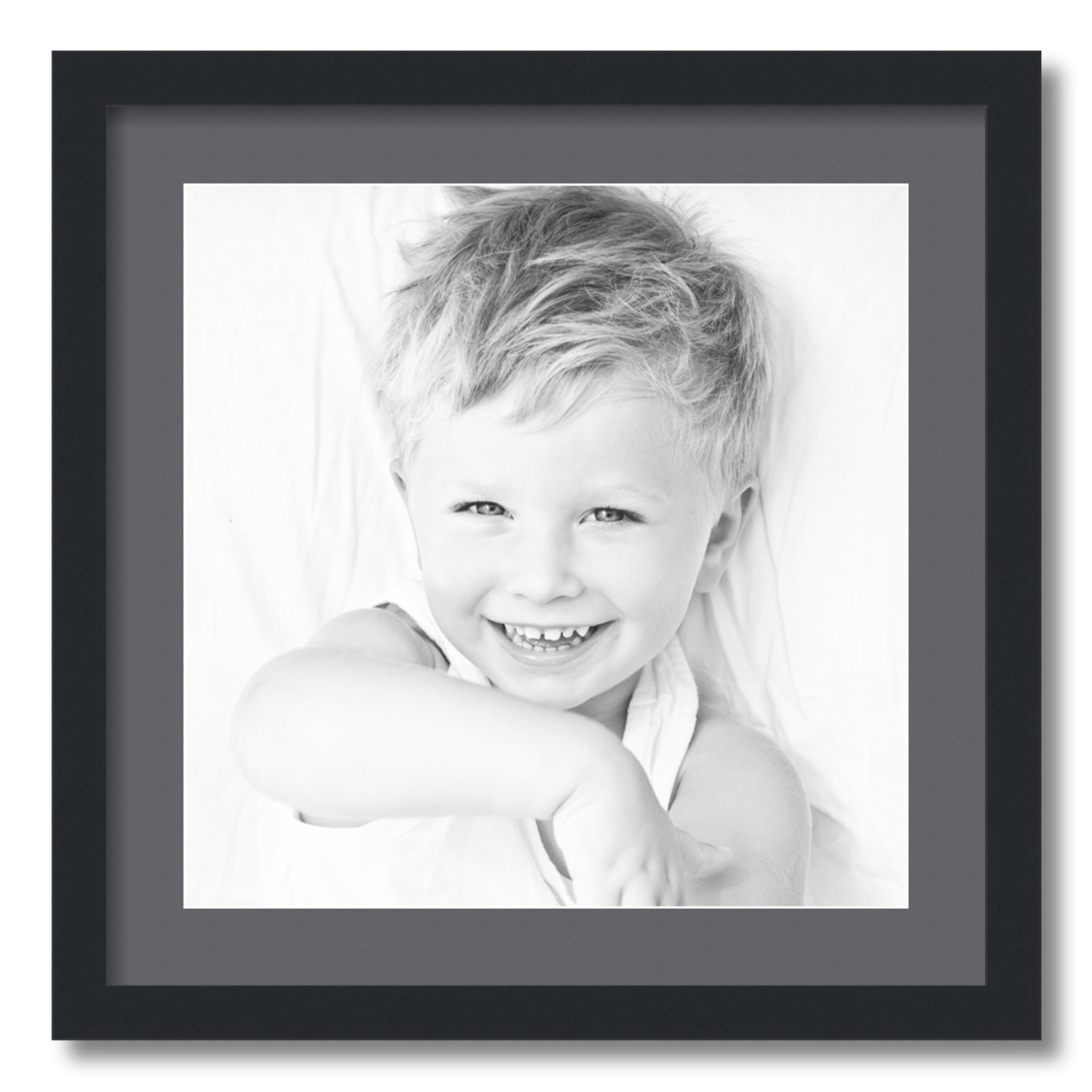 ArtToFrames Matted 20x20 Black Picture Frame with 2" Mat, 16x16 Opening 3926