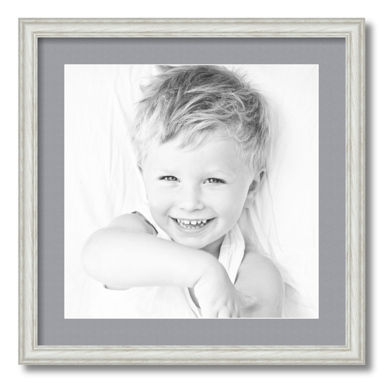 ArtToFrames Matted 20x20 White Picture Frame with 2" Mat, 16x16 Opening 4098