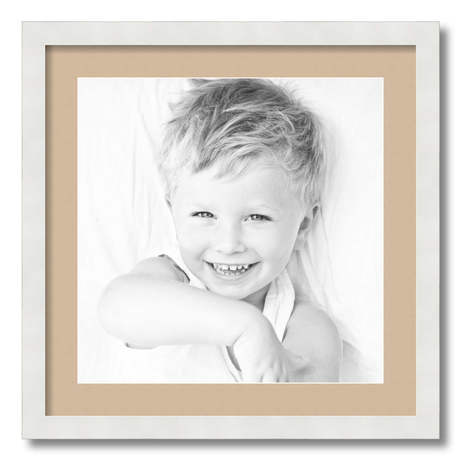 ArtToFrames Matted 20x20 White Picture Frame with 2" Mat, 16x16 Opening 3966